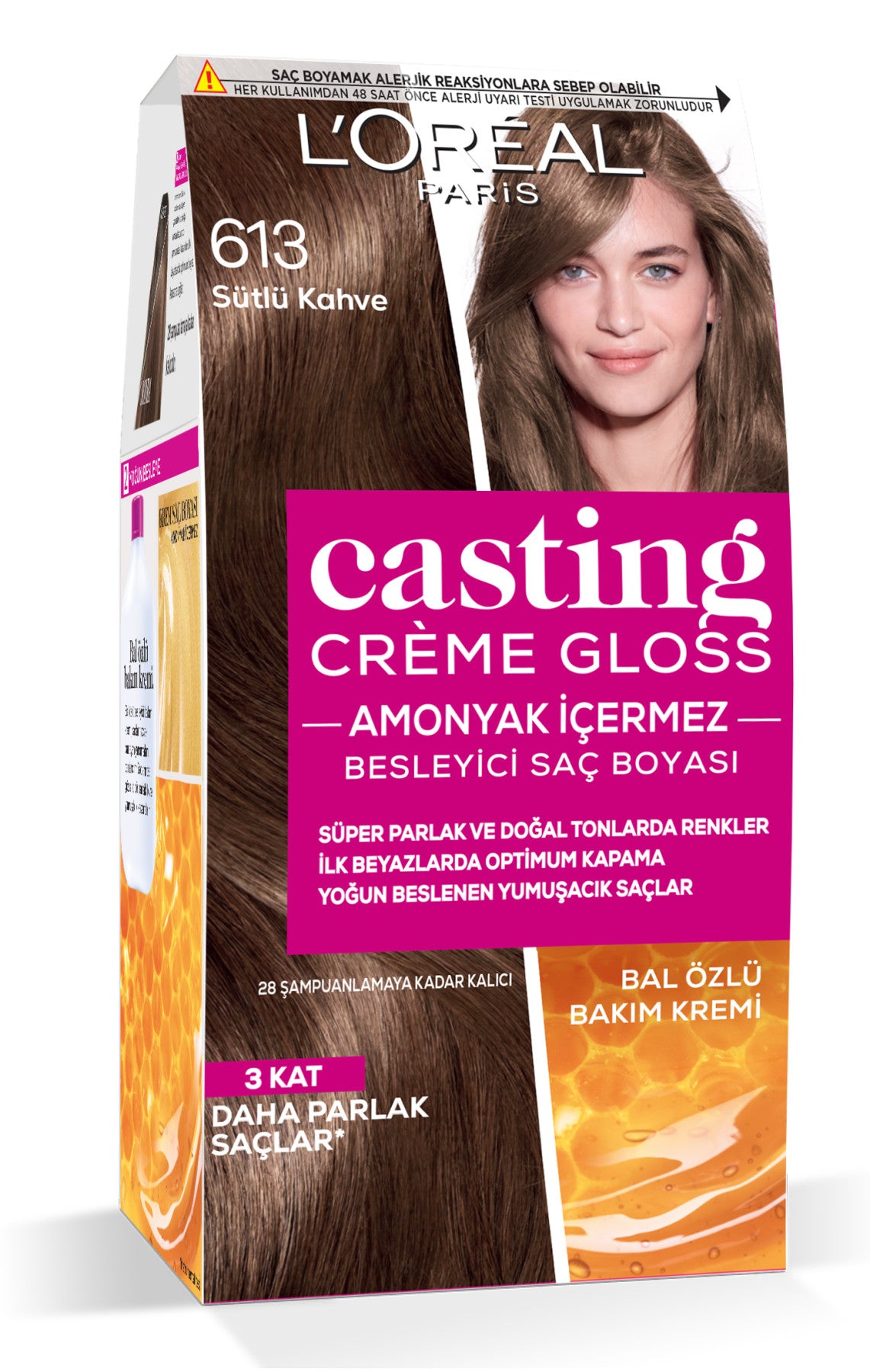 L'Oréal Paris Casting Crème Gloss Saç Boyası - 613 Sütlü Kahve