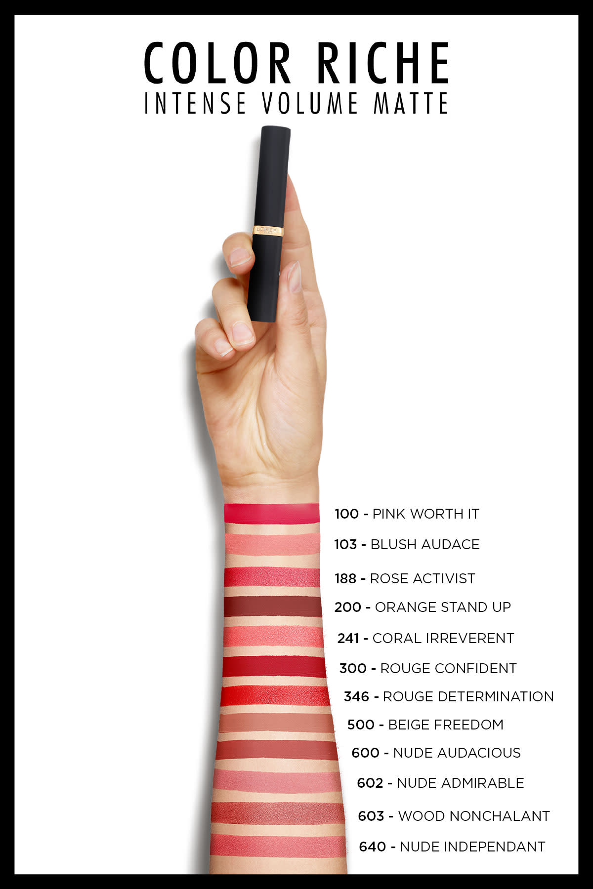 L'Oréal Paris Color Riche Intense Volume Matte Ruj - 103 Blush Audace