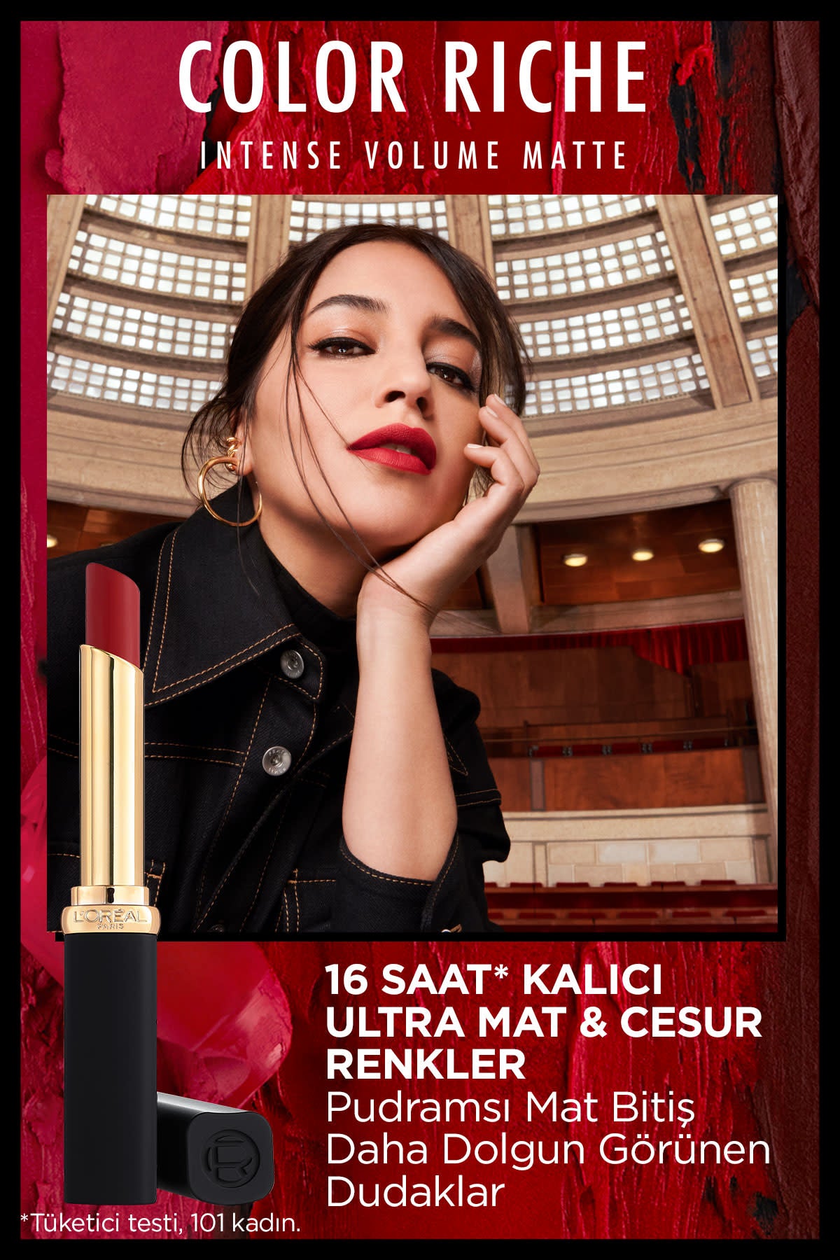 L'Oréal Paris Color Riche Intense Volume Matte Ruj -  300 Rouge Confident