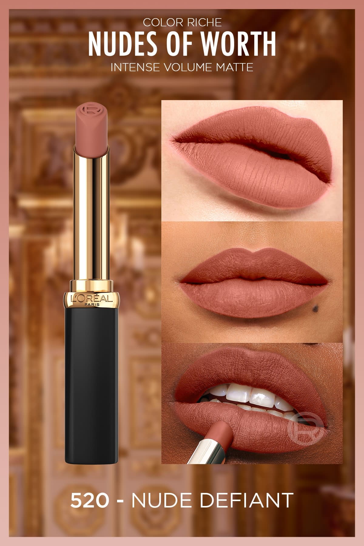 L'Oréal Paris Color Riche Intense Volume Matte Ruj -  520 Nude Defiant