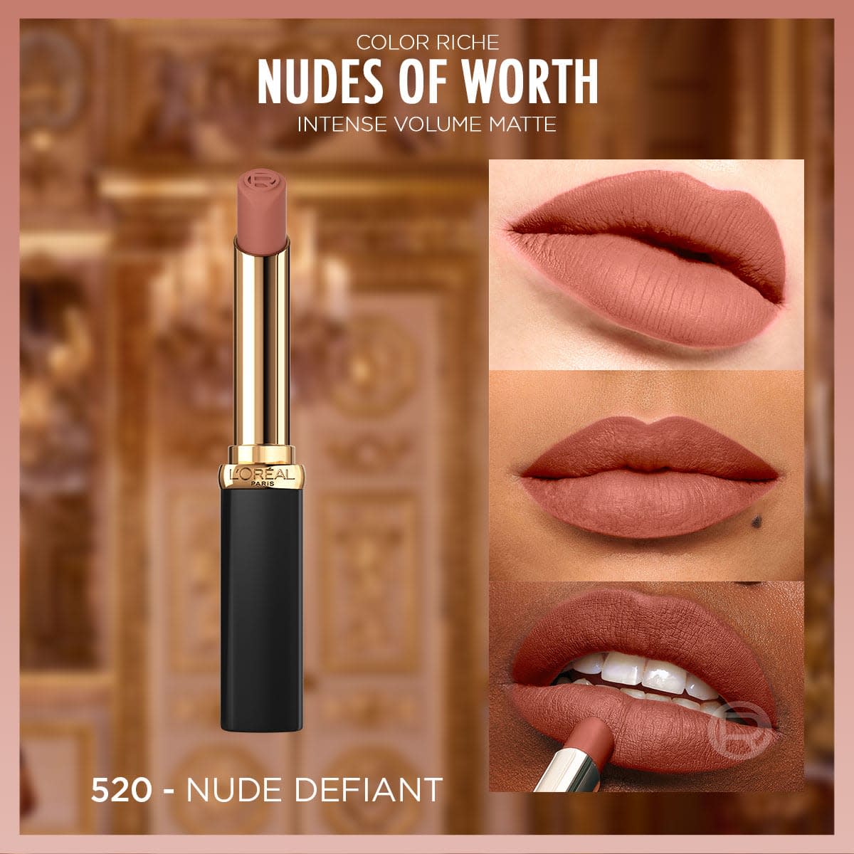 L'Oréal Paris Color Riche Intense Volume Matte Ruj -  520 Nude Defiant