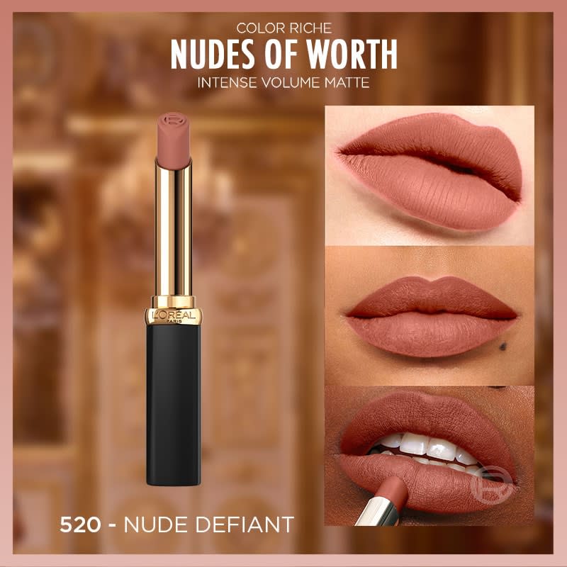 L'Oréal Paris Color Riche Intense Volume Matte Ruj -  520 Nude Defiant
