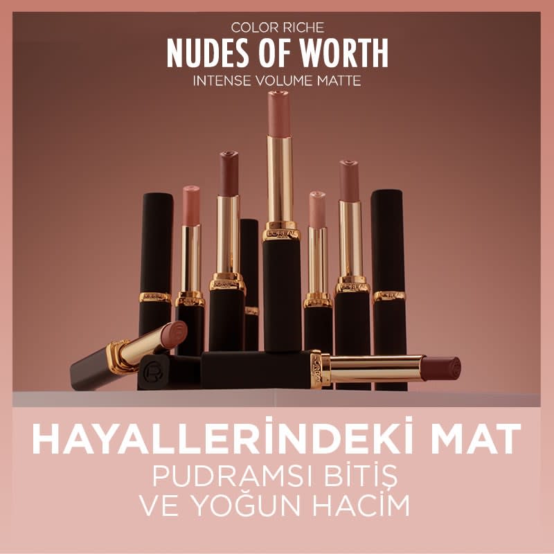 L'Oréal Paris Color Riche Intense Volume Matte Ruj -  520 Nude Defiant