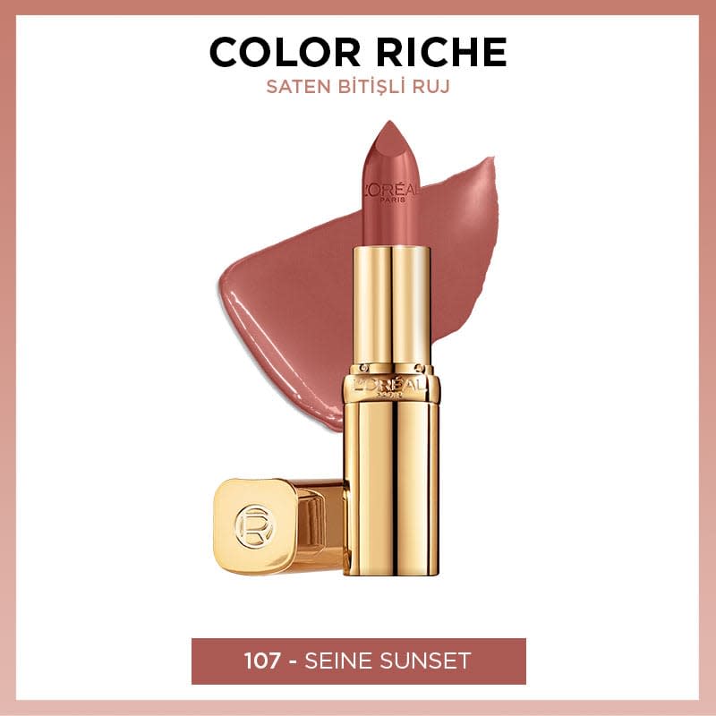 L'Oréal Paris Color Riche Saten Bitişli Ruj - 107 Seine Sunset
