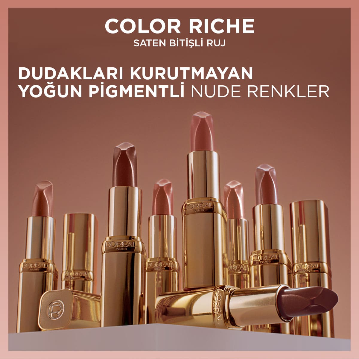 L'Oréal Paris Color Riche Saten Bitişli Ruj - 505 Nude Resilient