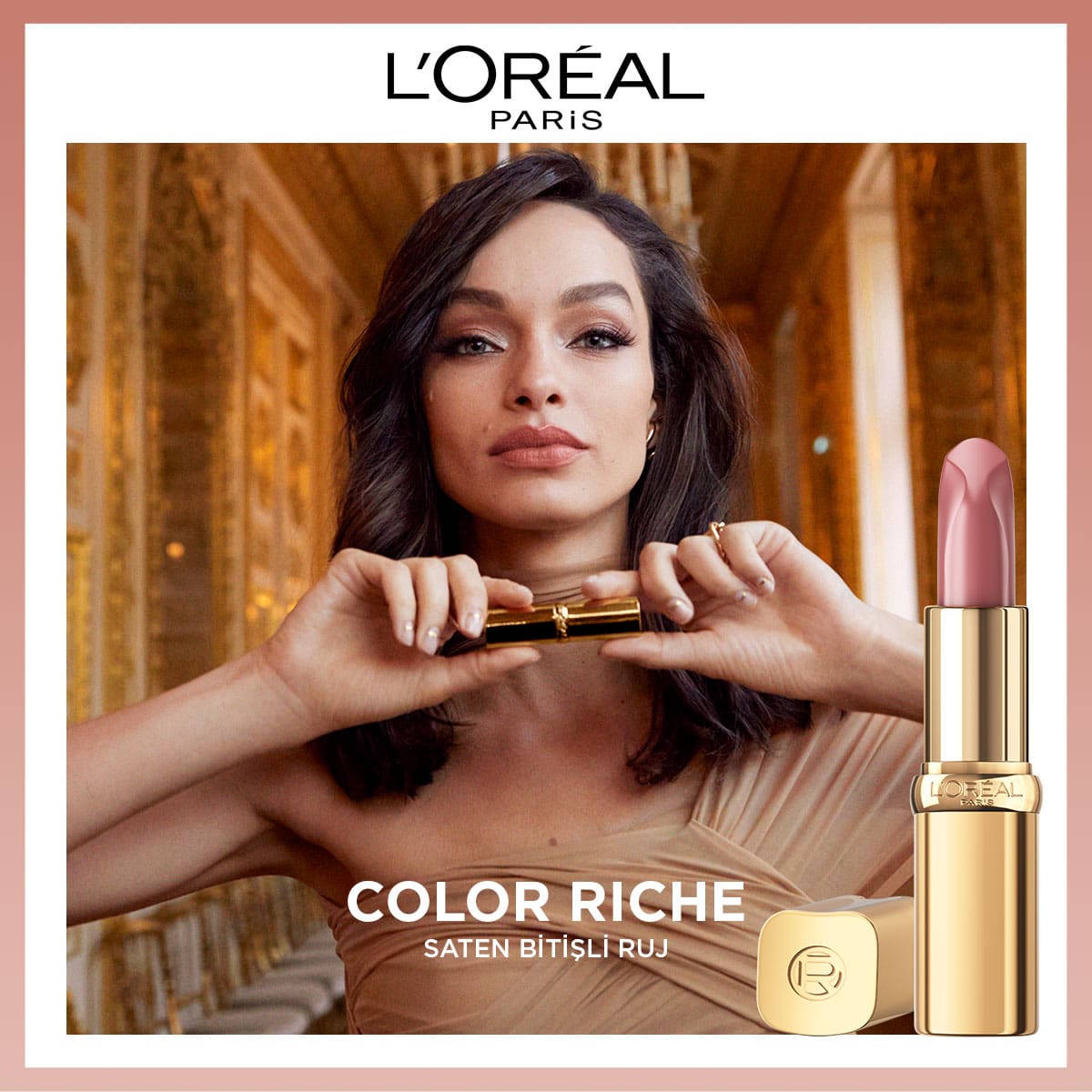 L'Oréal Paris Color Riche Saten Bitişli Ruj - 505 Nude Resilient