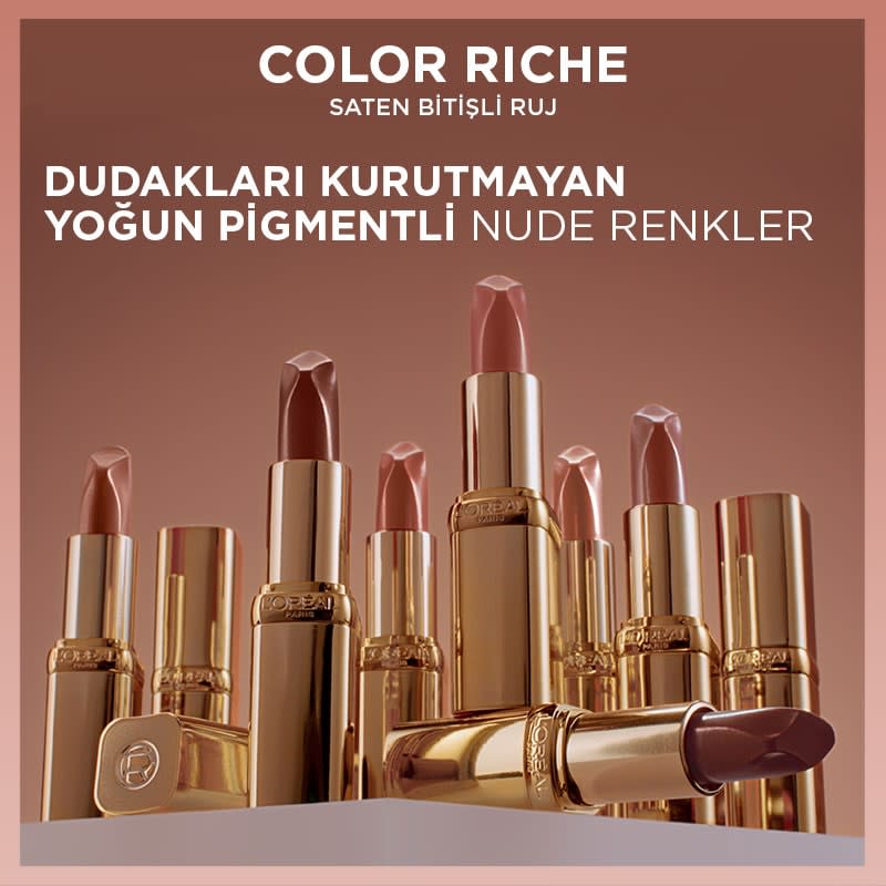 L'Oréal Paris Color Riche Saten Bitişli Ruj - 540 Nude Unstoppable