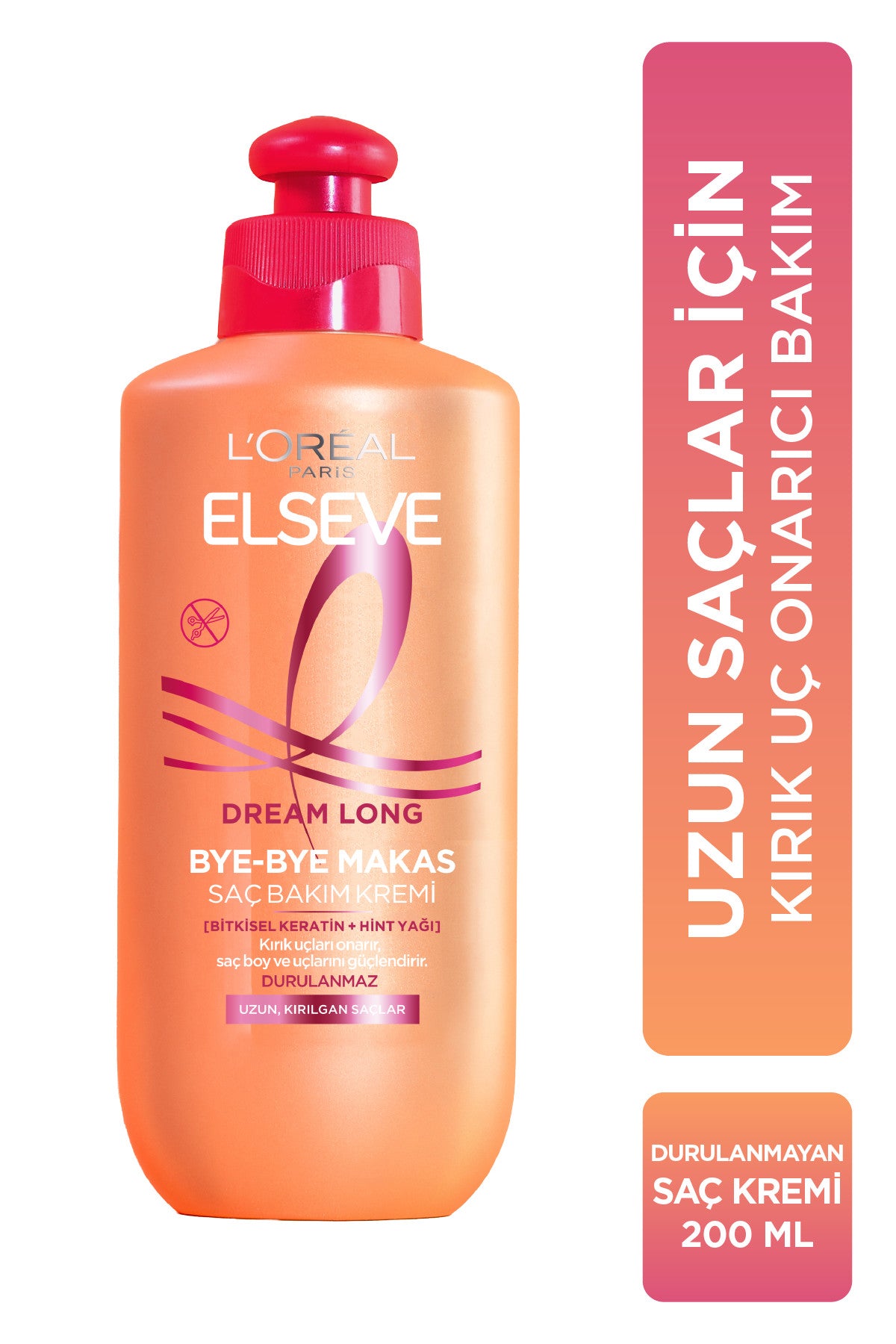 L'Oréal Paris Elseve Dream Long Bye-Bye Makas Saç Bakım Kremi 200 ml