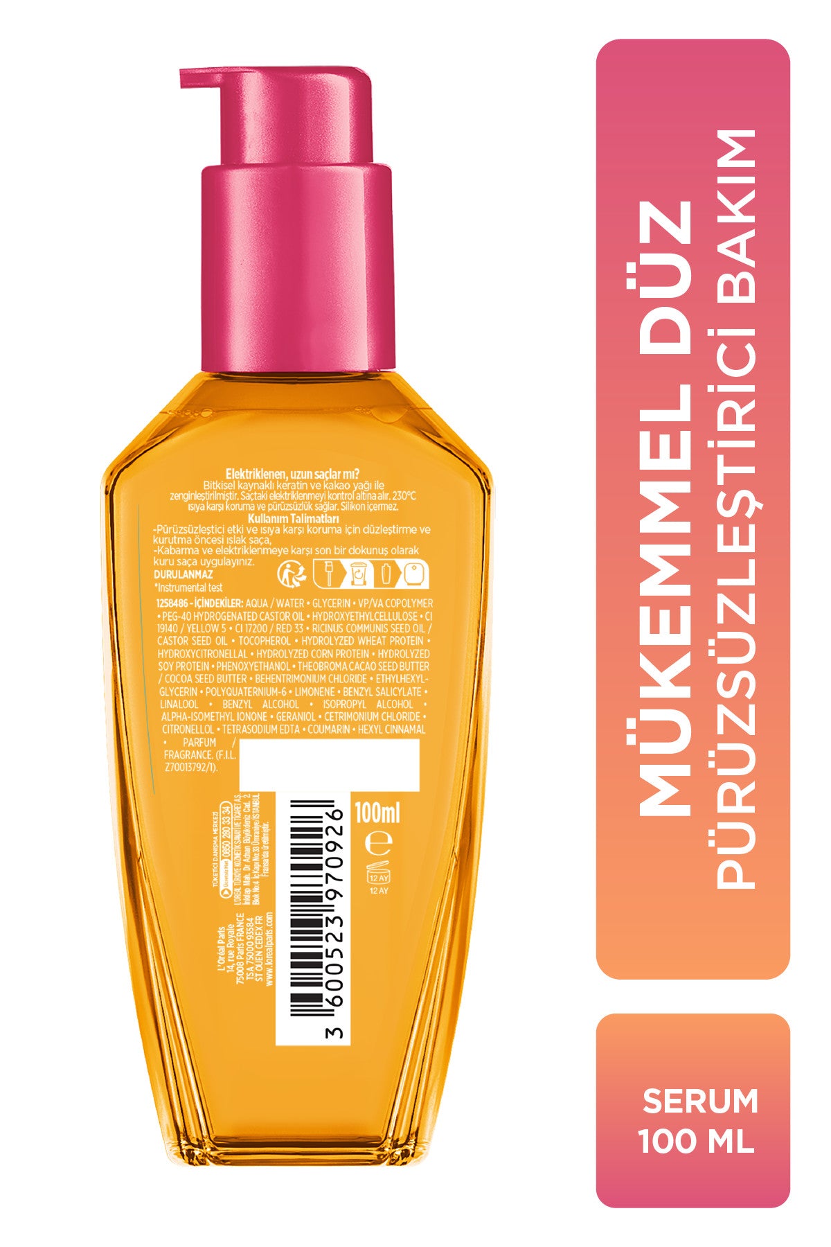 L'Oréal Paris Elseve Dream Long Mükemmel Düz Pürüzsüzleştirici Serum