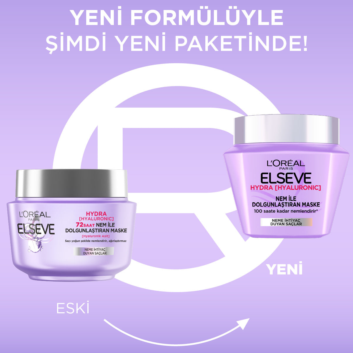 L'Oréal Paris Elseve Hydra [Hyaluronic] 72 Saat Nem ile Dolgunlaştıran Maske 300ml