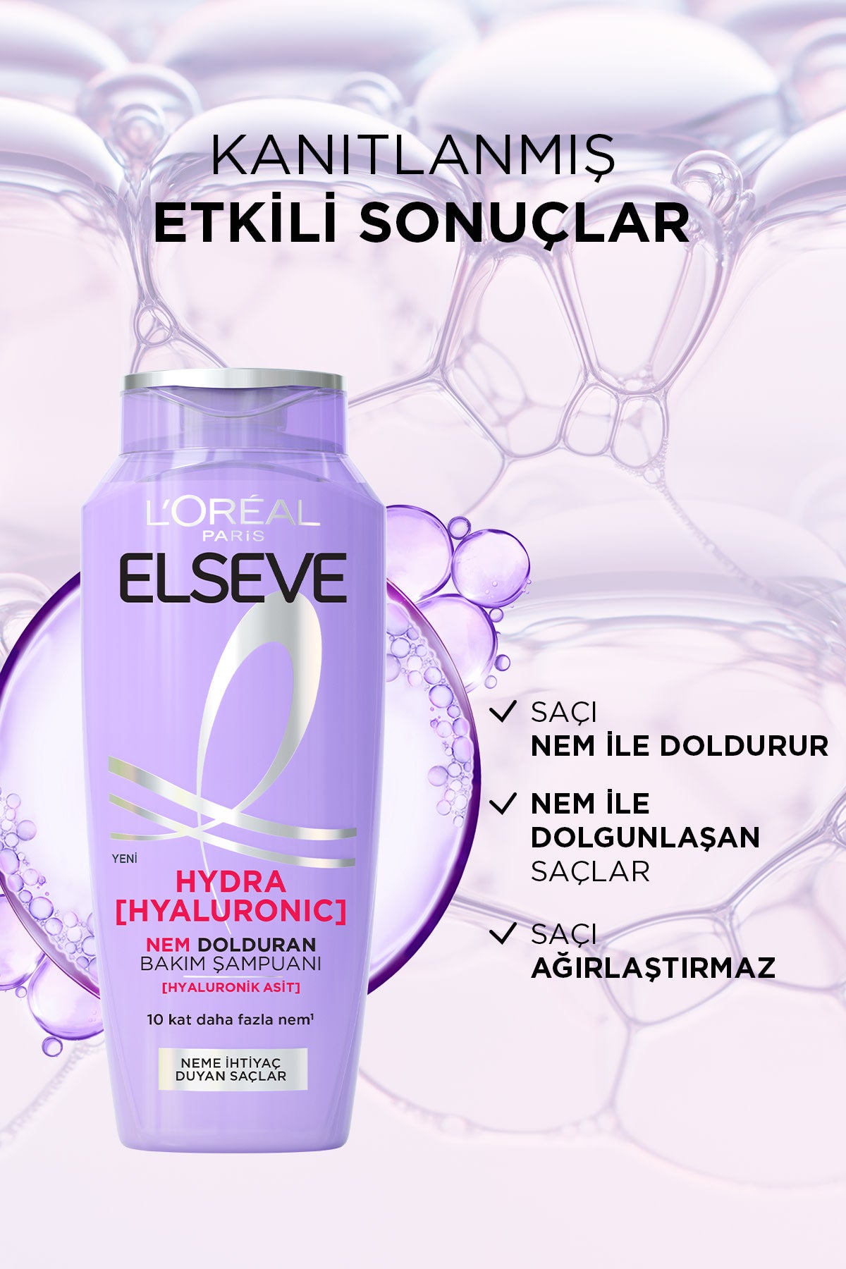 L'Oréal Paris Elseve Hydra [Hyaluronic] Nem Dolduran Bakım Şampuanı 300ml