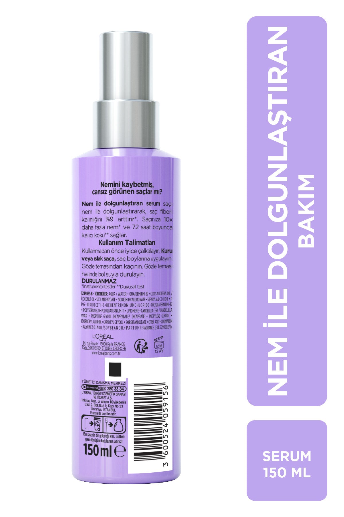 L'Oréal Paris Elseve Hydra [Hyaluronic] Nem ile Dolgunlaştıran Serum 150ml