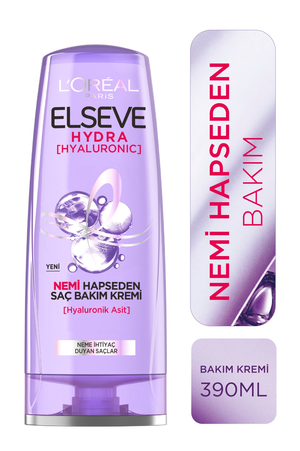 L'Oréal Paris Elseve Hydra [Hyaluronic] Nemi Hapseden Saç Bakım Kremi 390ml