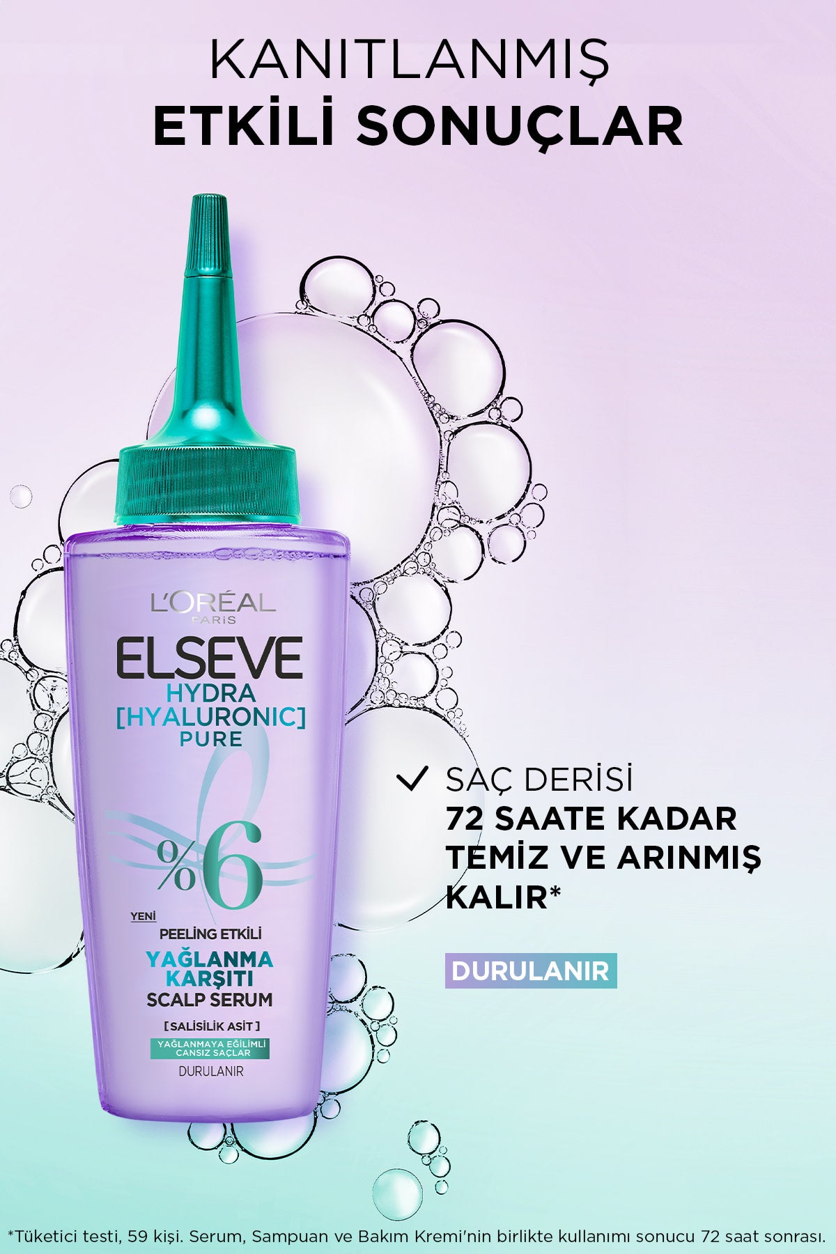 L'Oréal Paris Elseve Hydra [Hyaluronic] Pure Salisilik Asit İçeren Yağlanma Karşıtı Peeling Etkili Saç Derisi Serumu 102ml