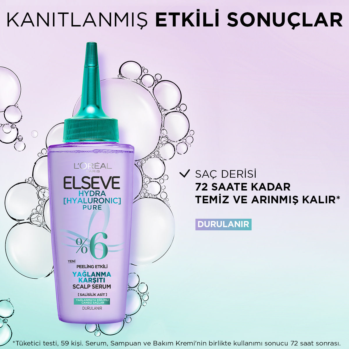 L'Oréal Paris Elseve Hydra [Hyaluronic] Pure Salisilik Asit İçeren Yağlanma Karşıtı Peeling Etkili Saç Derisi Serumu 102ml