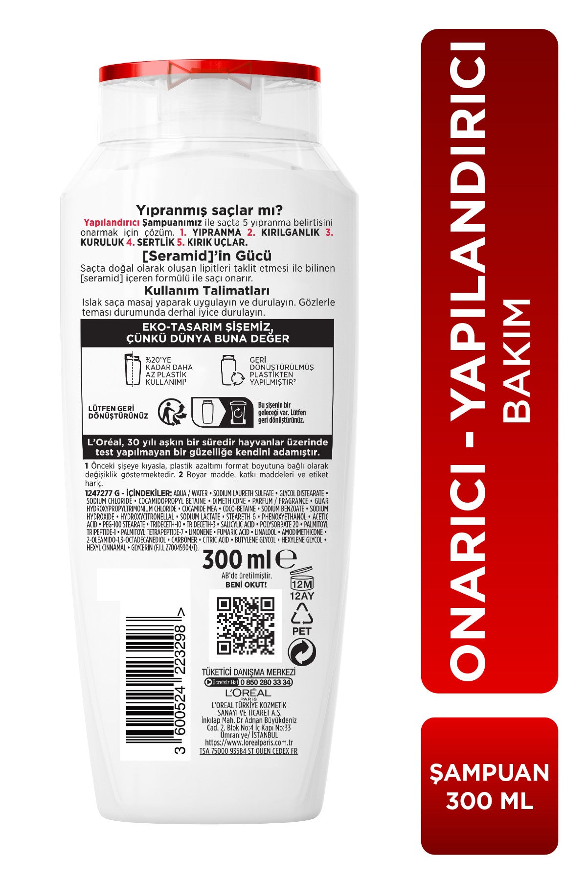 L'Oréal Paris Elseve Komple Onarıcı 5 Yapılandırıcı Bakım Şampuanı 300 ml