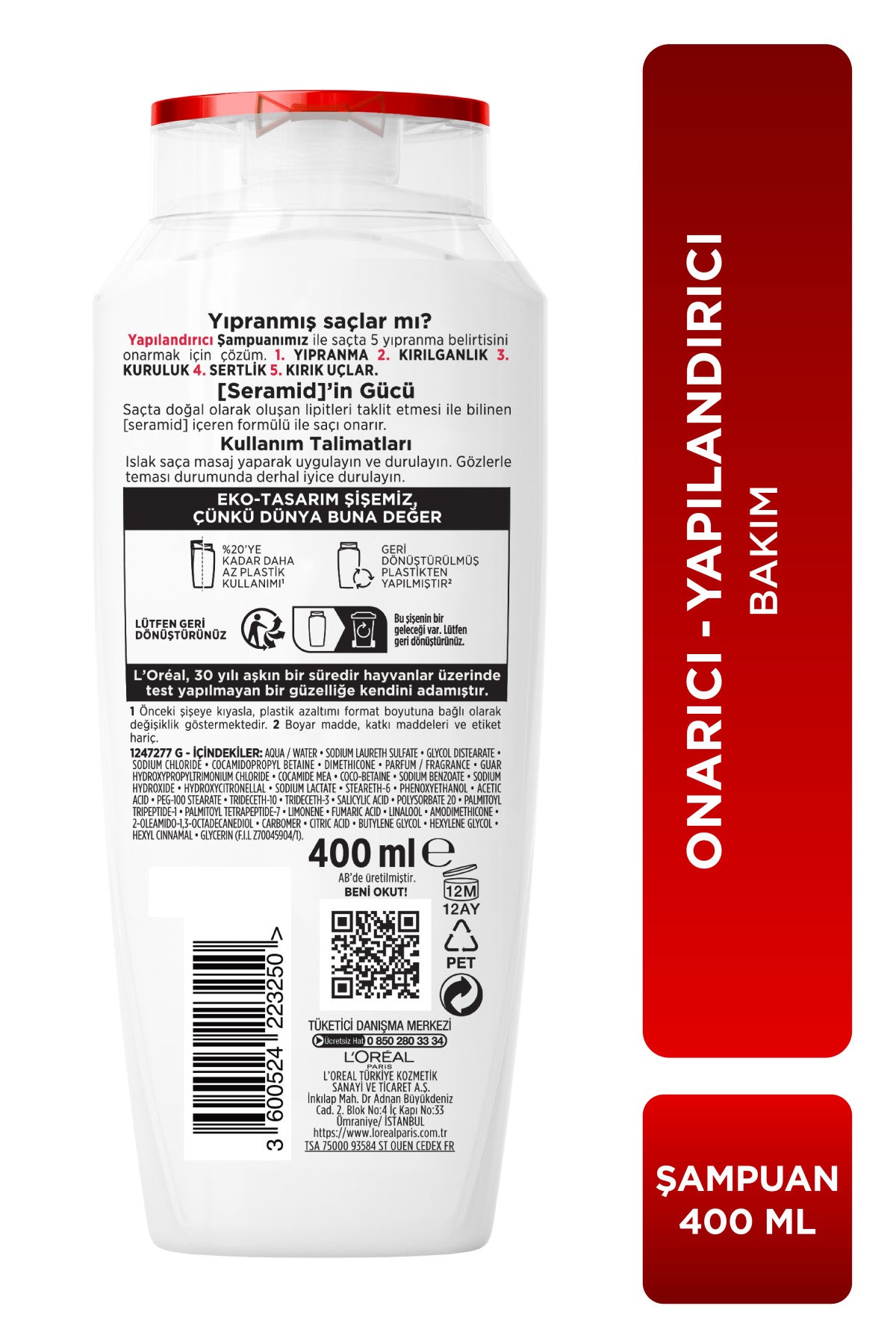 L'Oréal Paris Elseve Komple Onarıcı 5 Yapılandırıcı Bakım Şampuanı 400 ml