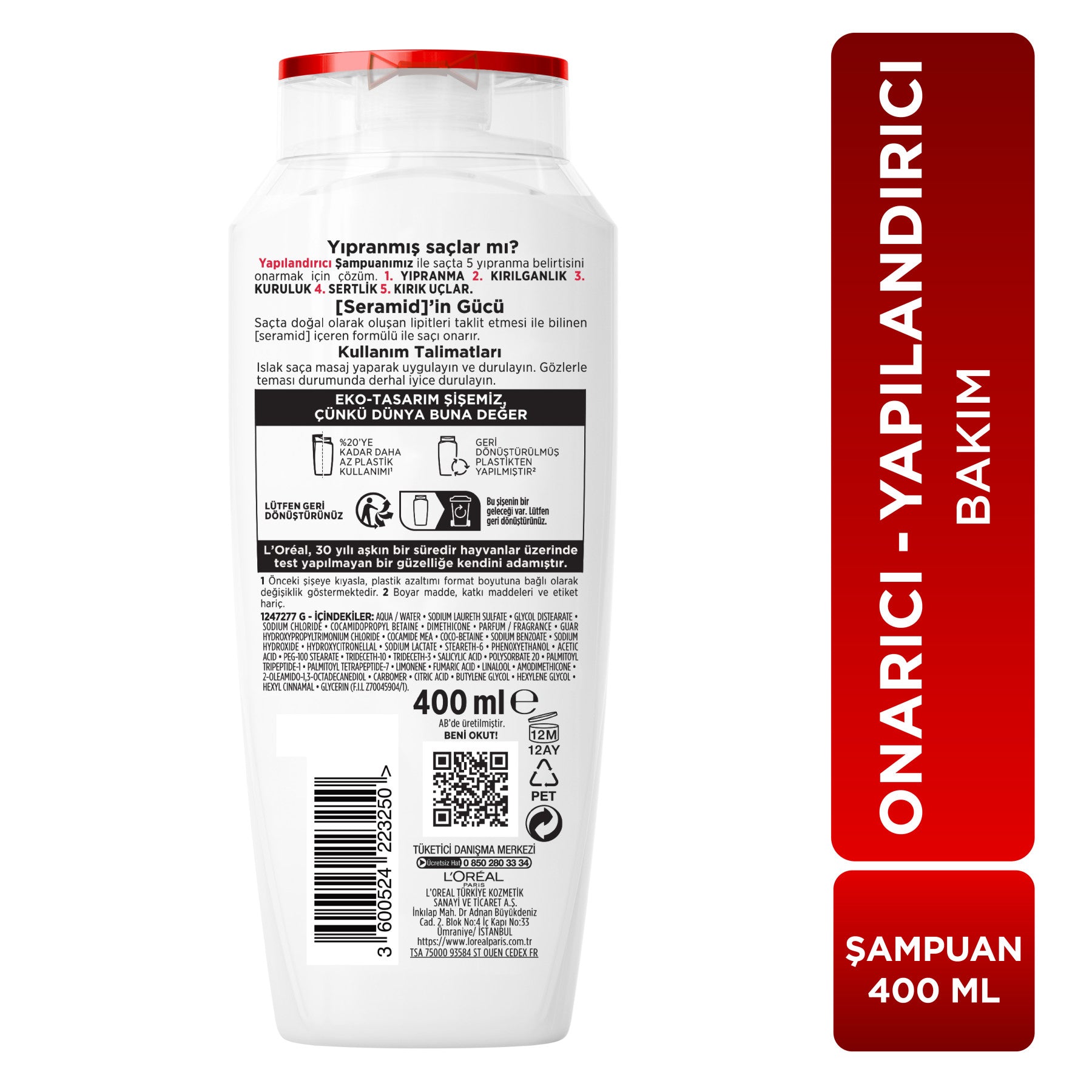 L'Oréal Paris Elseve Komple Onarıcı 5 Yapılandırıcı Bakım Şampuanı 400 ml