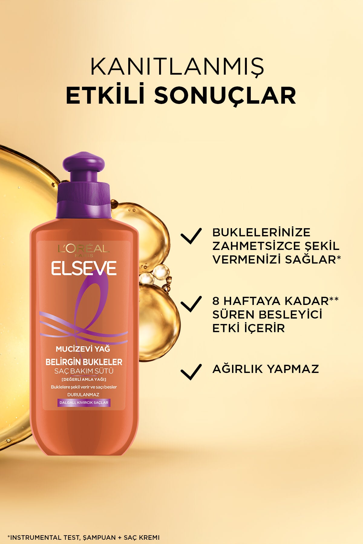 L'Oréal Paris Elseve Mucizevi Amla Yağı Bukle Belirginleştirici Saç Bakım Kremi 200ml