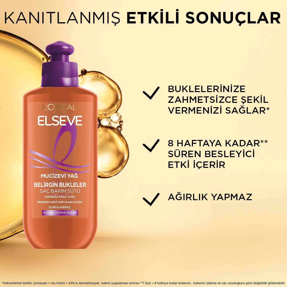 L'Oréal Paris Elseve Mucizevi Amla Yağı Bukle Belirginleştirici Saç Bakım Kremi 200ml