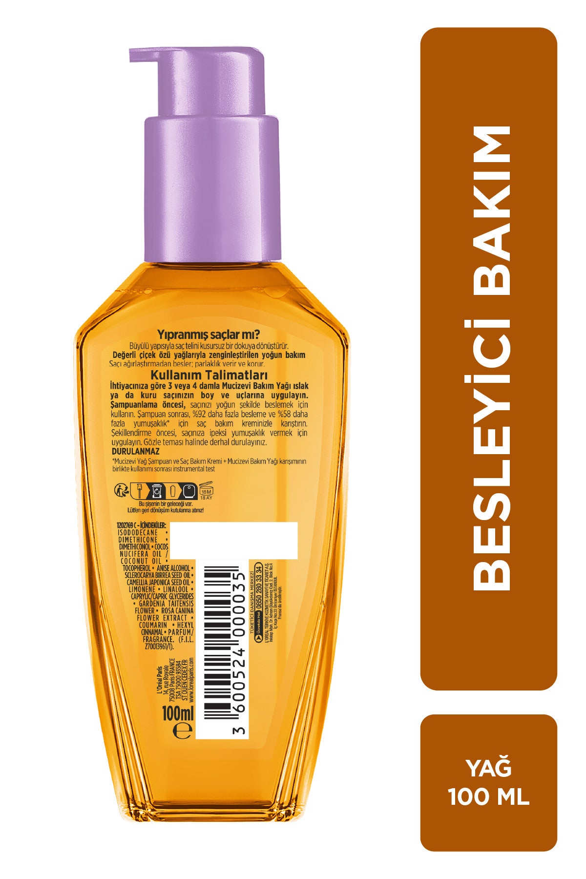 L'Oréal Paris Elseve Mucizevi Yağ Besleyici Bakım Yağı 100ml