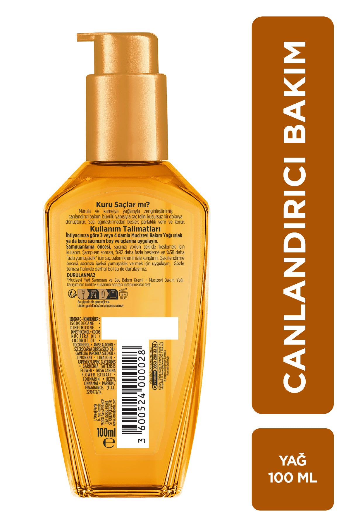 L'oréal Paris Elseve Mucizevi Yağ Canlandırıcı Bakım Yağı 100ml