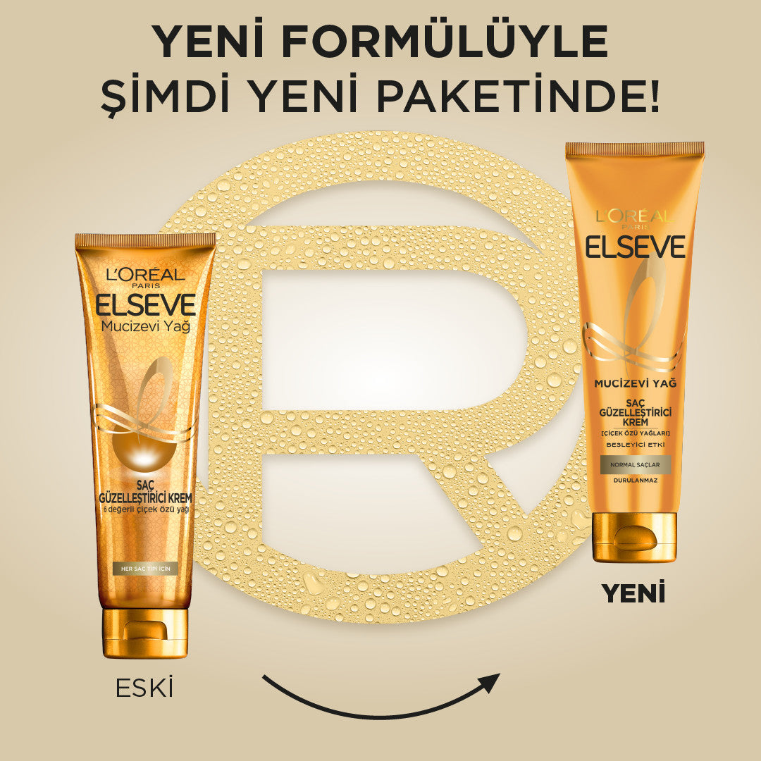 L'Oréal Paris Elseve Mucizevi Yağ Saç Güzelleştirici Krem Her Saç Tipi İçin 150ml