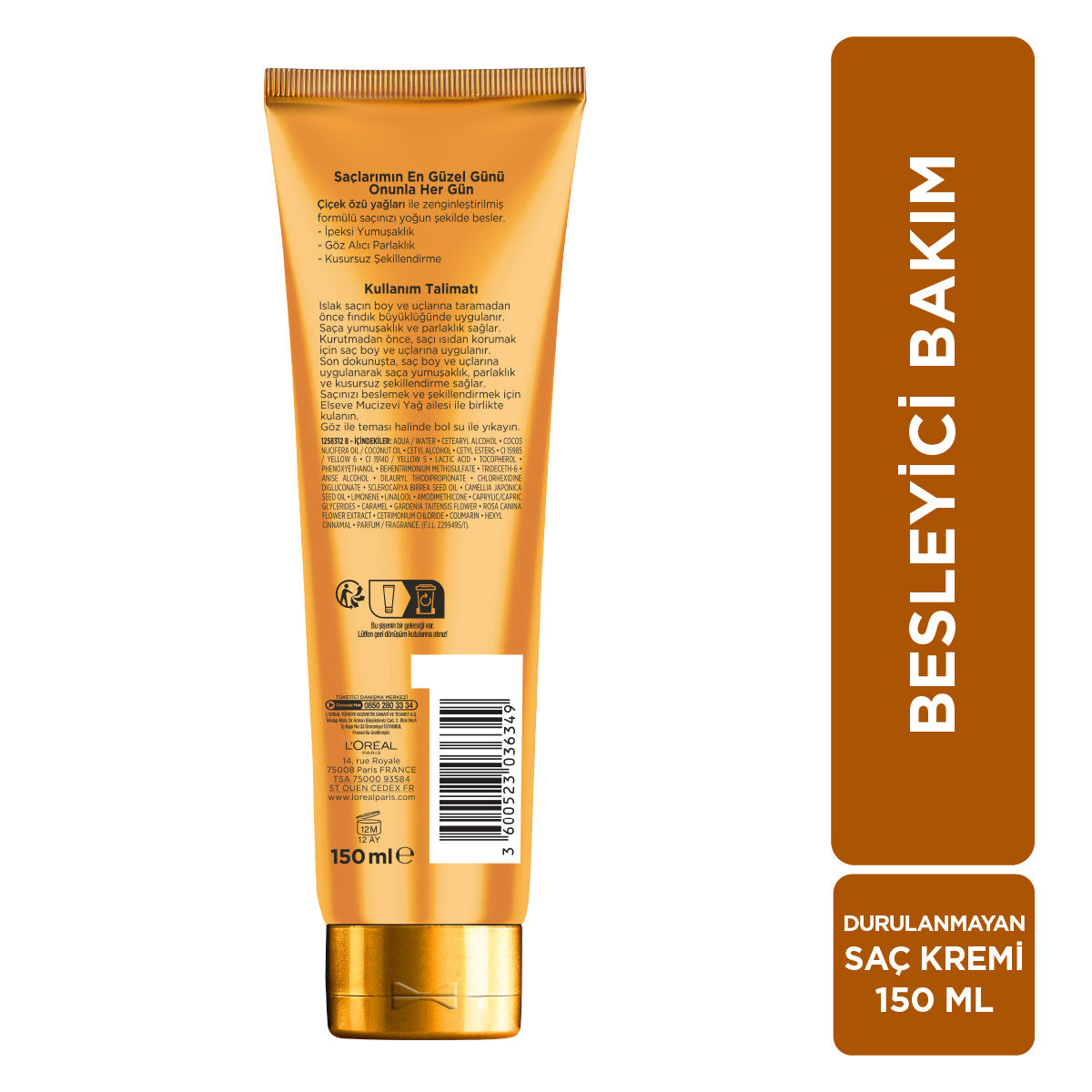 L'Oréal Paris Elseve Mucizevi Yağ Saç Güzelleştirici Krem Her Saç Tipi İçin 150ml