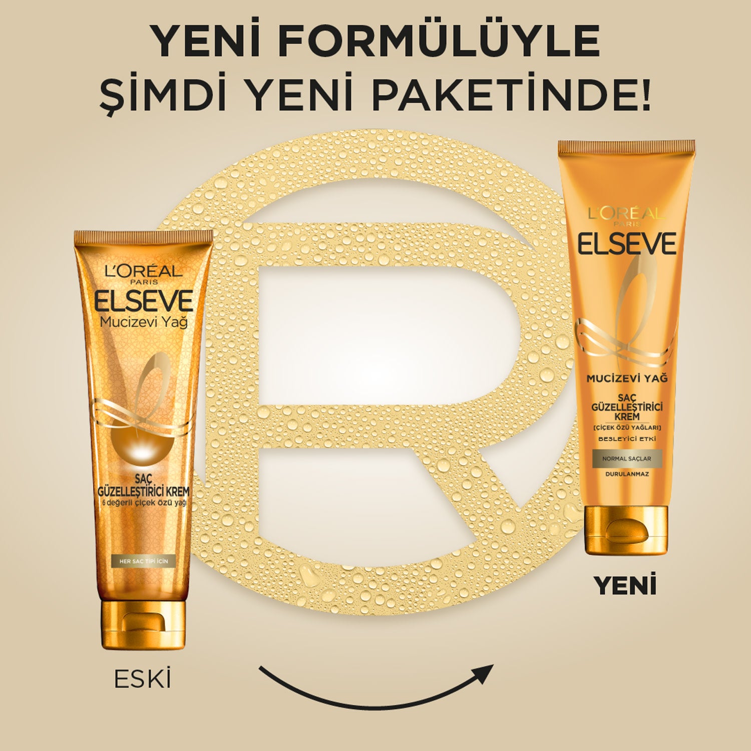 L'Oréal Paris Elseve Mucizevi Yağ Saç Güzelleştirici Krem Her Saç Tipi İçin 150ml