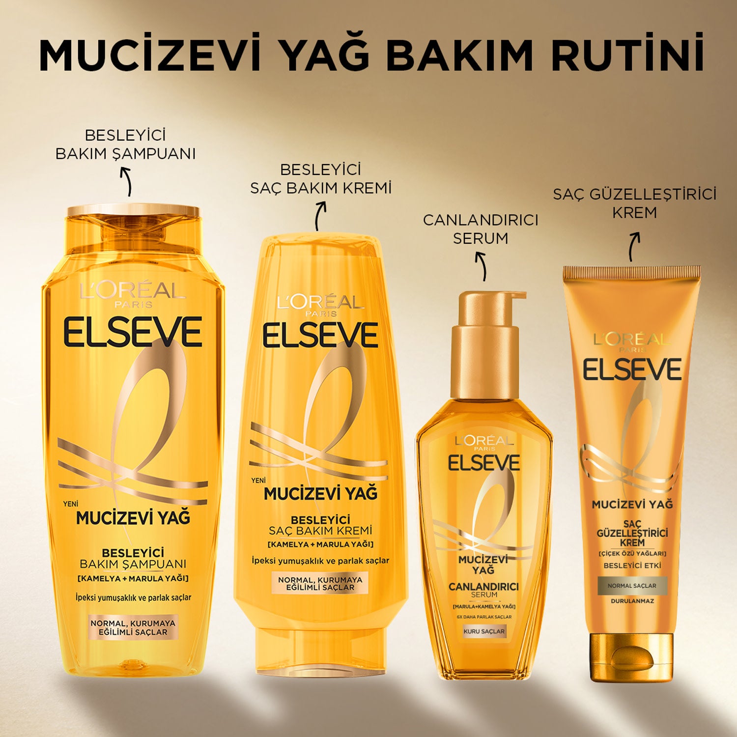 L'Oréal Paris Elseve Mucizevi Yağ Saç Güzelleştirici Krem Her Saç Tipi İçin 150ml