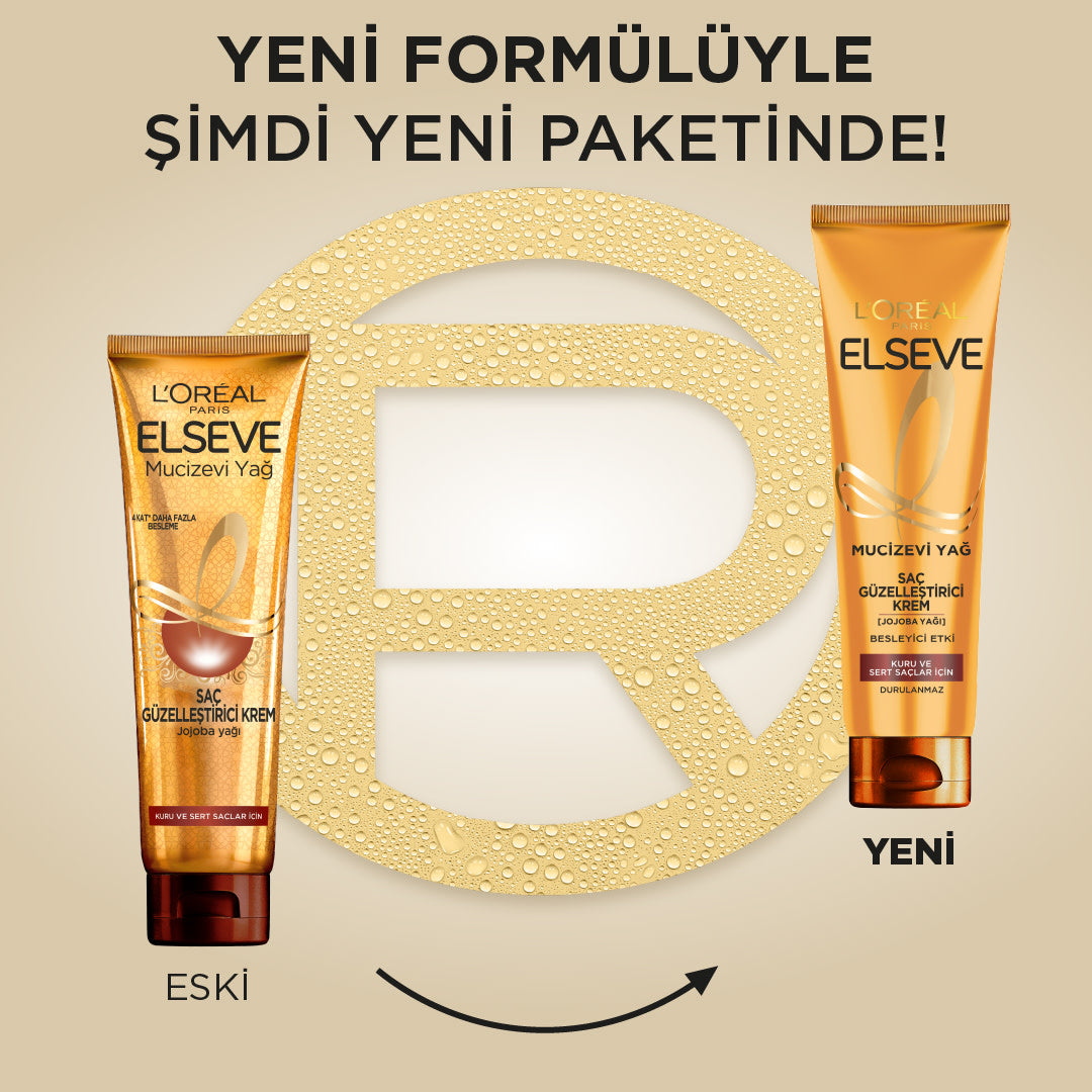 L'Oréal Paris Elseve Mucizevi Yağ Saç Güzelleştirici Krem Kuru ve Sert Saçlar İçin 150ml