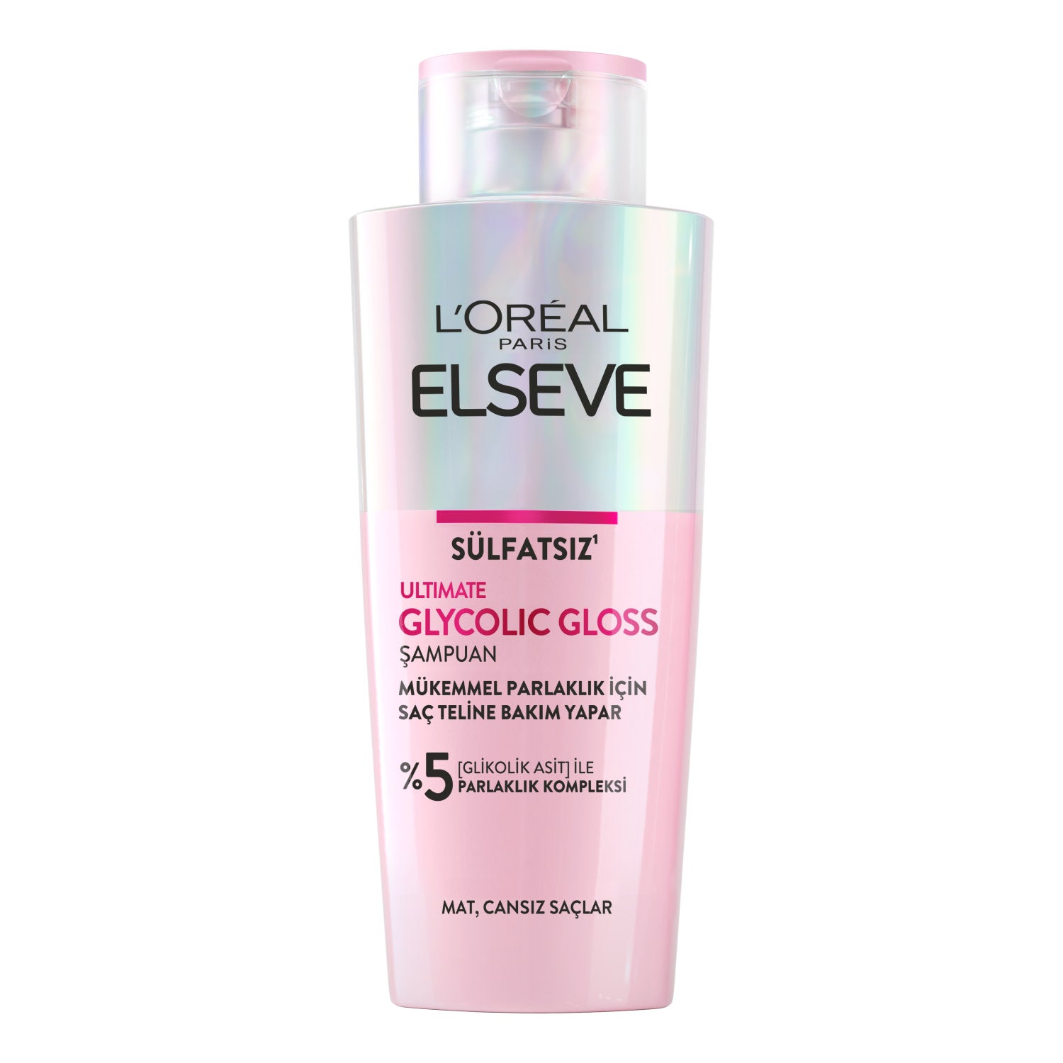 L'Oréal Paris Elseve Ultimate Glycolic Gloss Mükemmel Parlaklık için Bakım Yapan Sülfatsız Şampuan 200ml