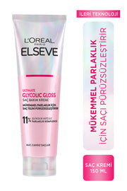 L'Oréal Paris Elseve Ultimate Glycolic Gloss Mükemmel Parlaklık için Pürüzsüzleştirici Sülfatsız Saç Kremi 150ml