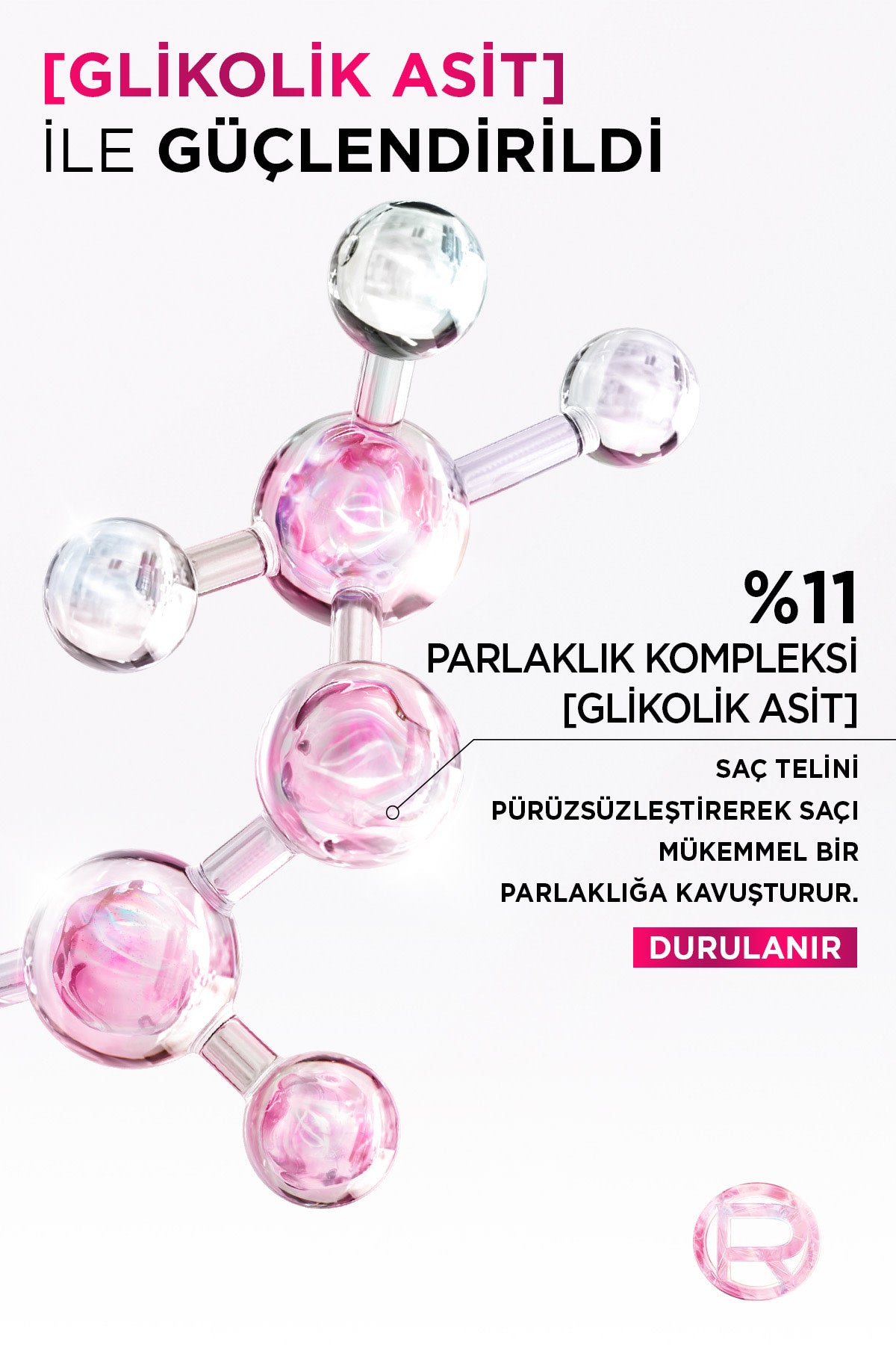 L'Oréal Paris Elseve Ultimate Glycolic Gloss Mükemmel Parlaklık için Pürüzsüzleştirici Sülfatsız Saç Kremi 150ml