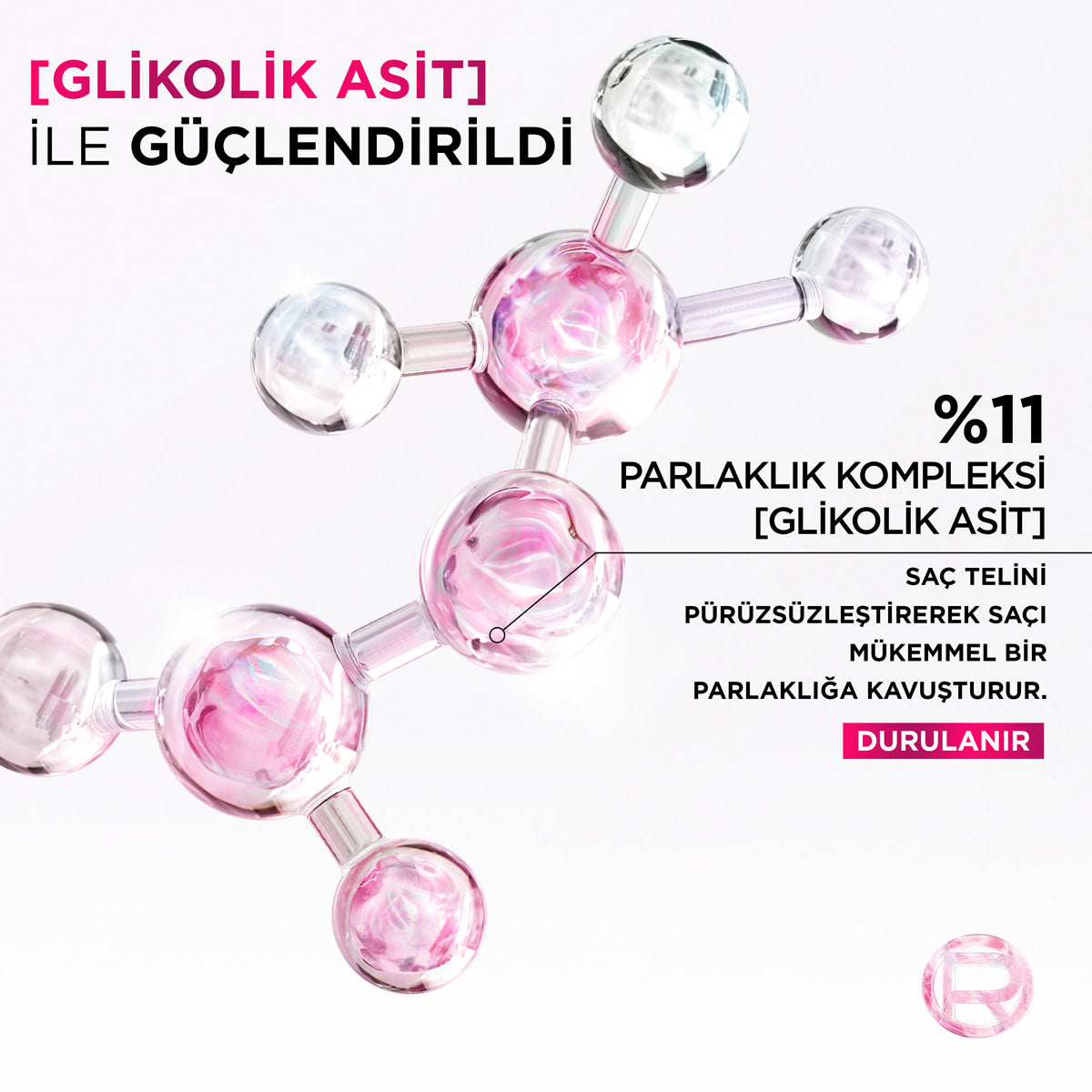 L'Oréal Paris Elseve Ultimate Glycolic Gloss Mükemmel Parlaklık için Pürüzsüzleştirici Sülfatsız Saç Kremi 150ml