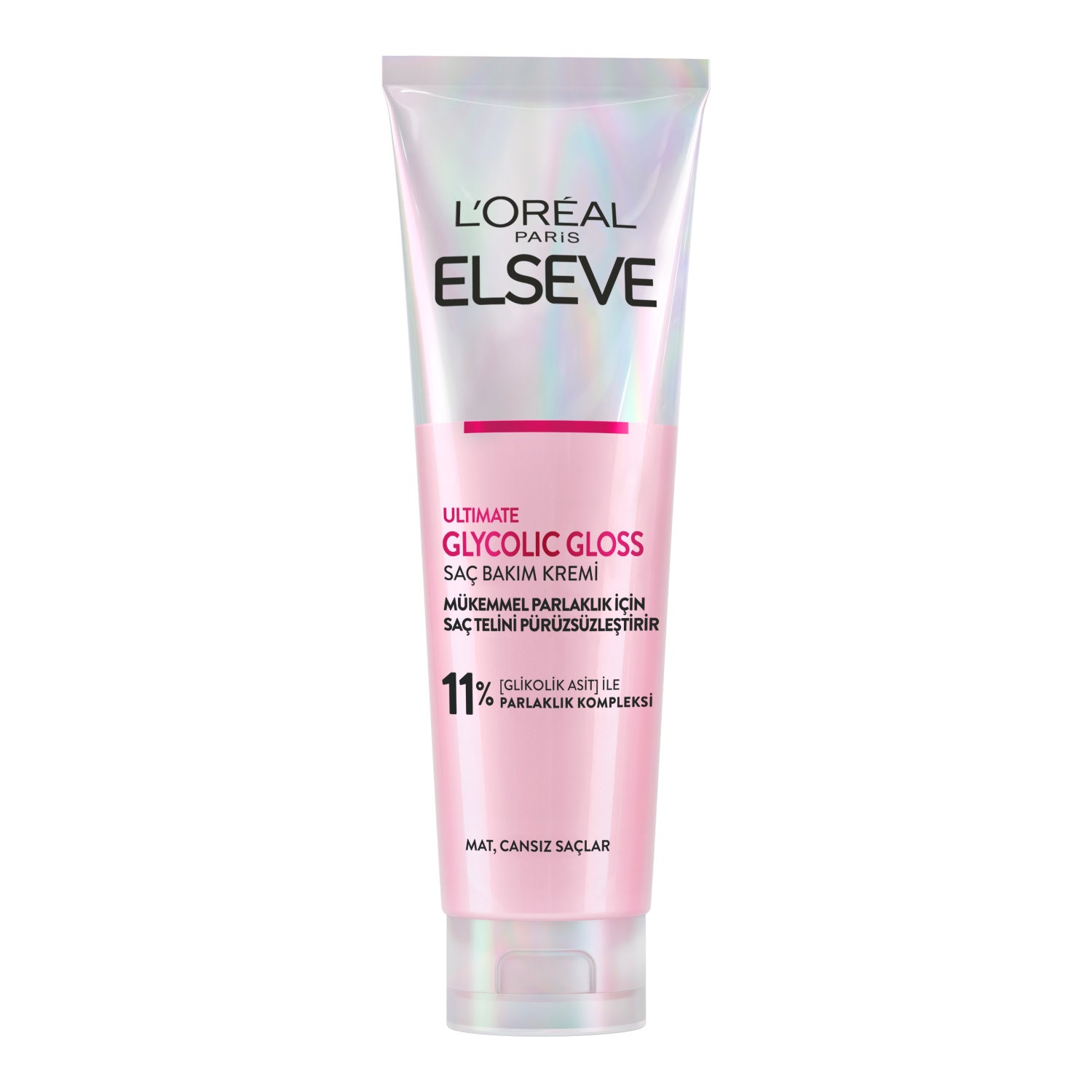 L'Oréal Paris Elseve Ultimate Glycolic Gloss Mükemmel Parlaklık için Pürüzsüzleştirici Sülfatsız Saç Kremi 150ml