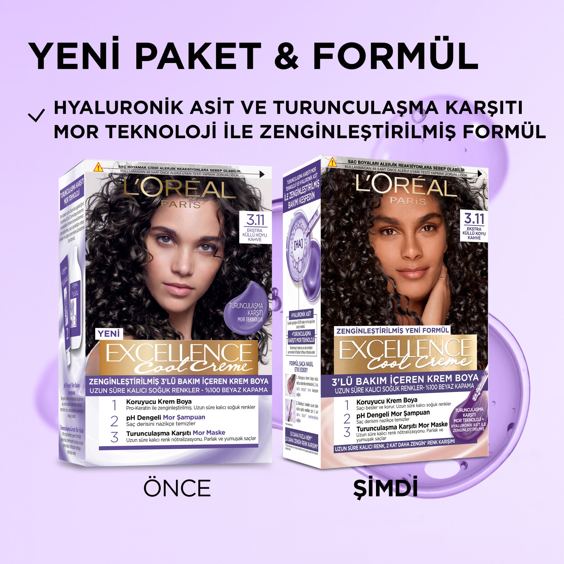 L’Oréal Paris Excellence Cool Creme 3.11 Ekstra Küllü Koyu Kahve Saç Boyası