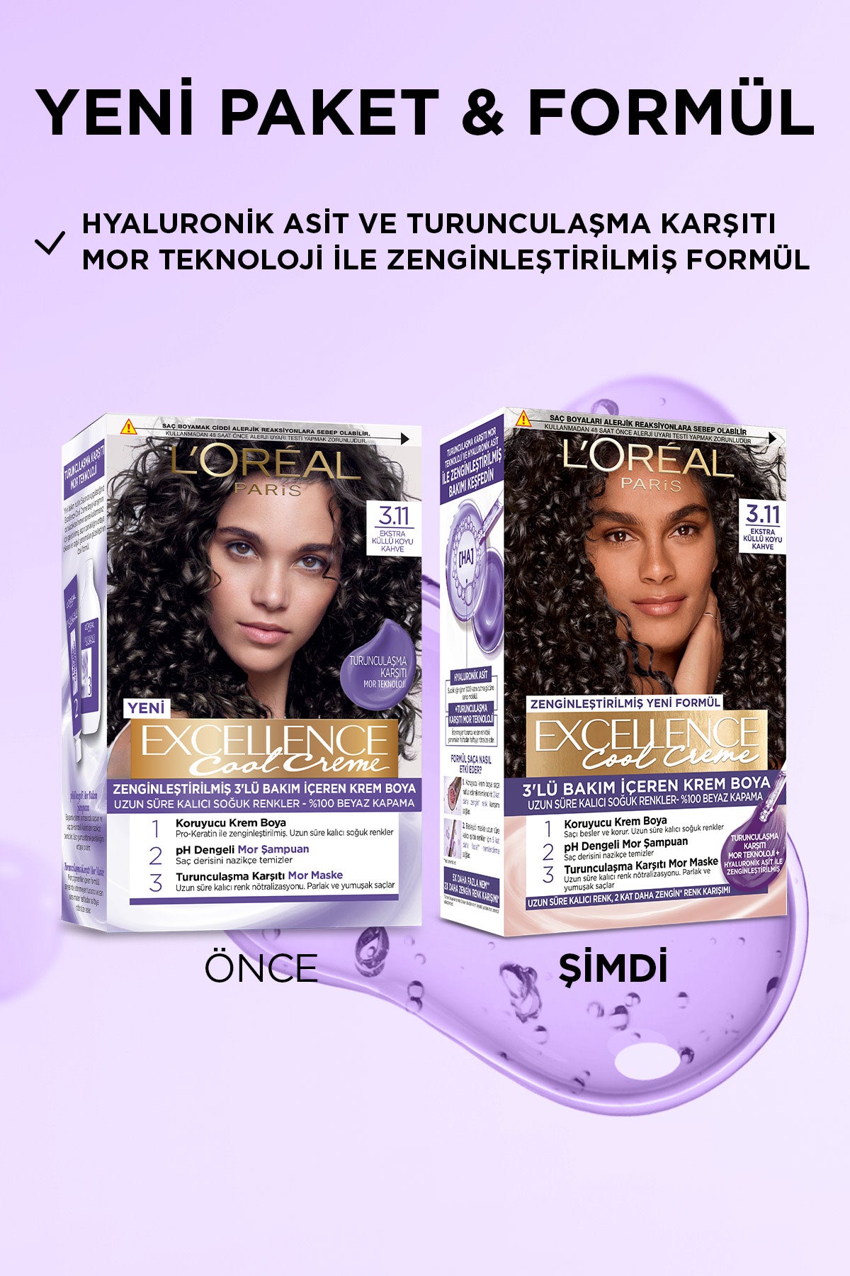 L’Oréal Paris Excellence Cool Creme 3.11 Ekstra Küllü Koyu Kahve Saç Boyası