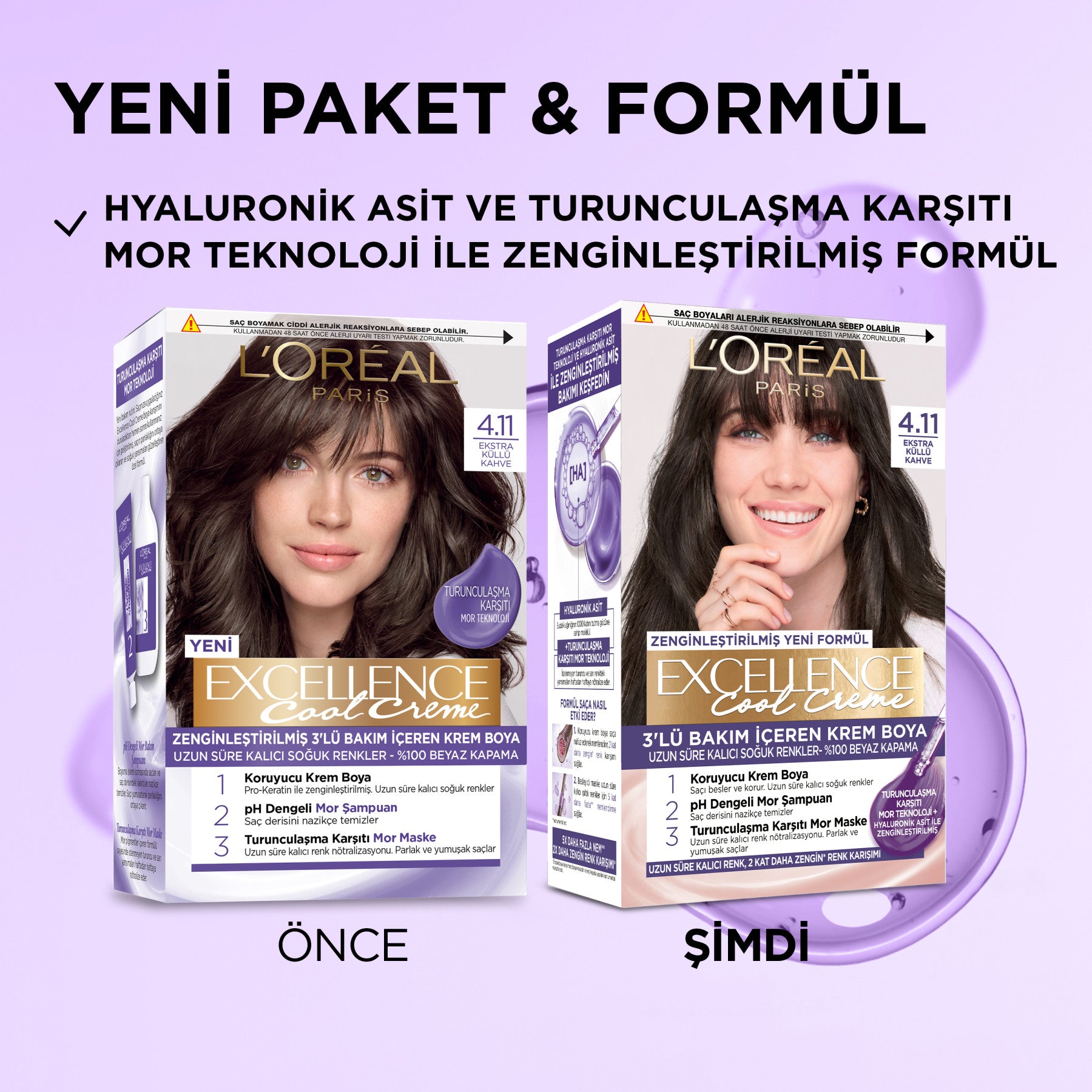 L’Oréal Paris Excellence Cool Creme 4.11 Ekstra Küllü Kahve Saç Boyası