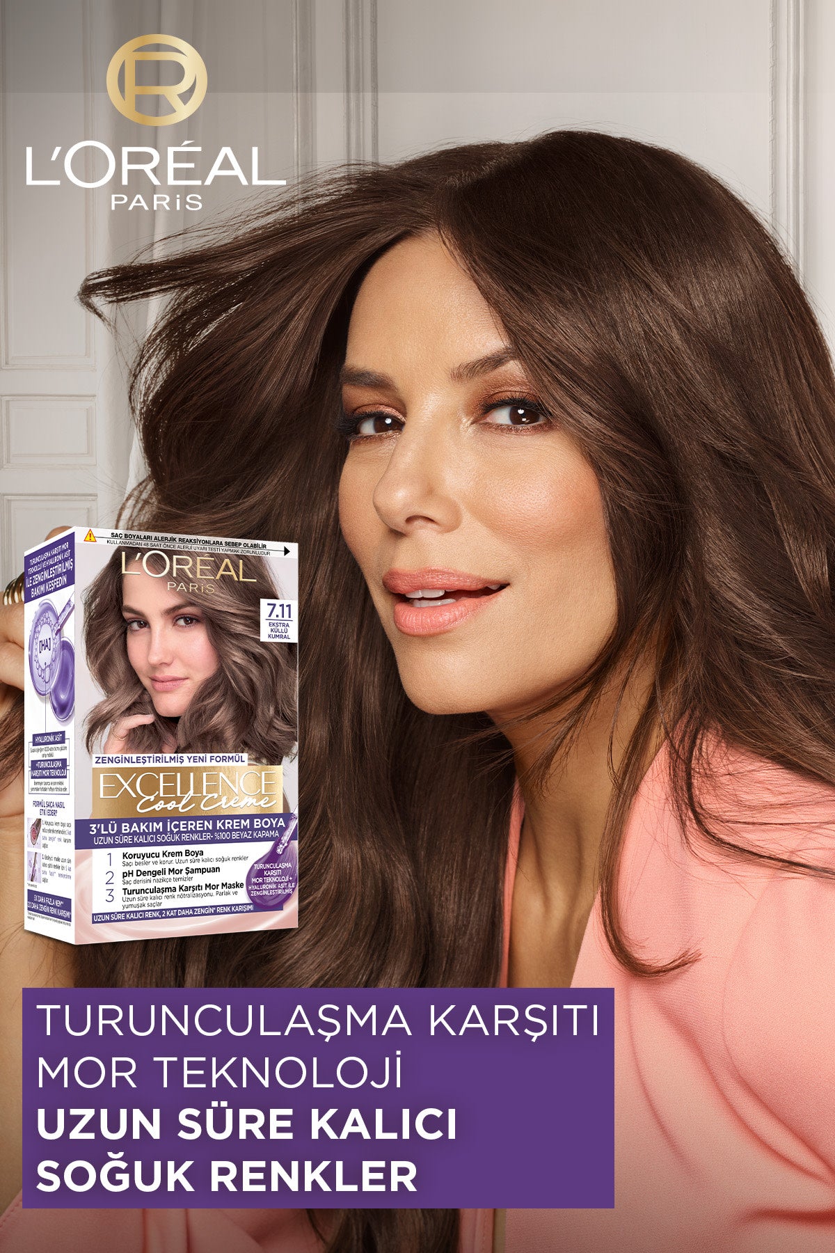 L’Oréal Paris Excellence Cool Creme 4.11 Ekstra Küllü Kahve Saç Boyası