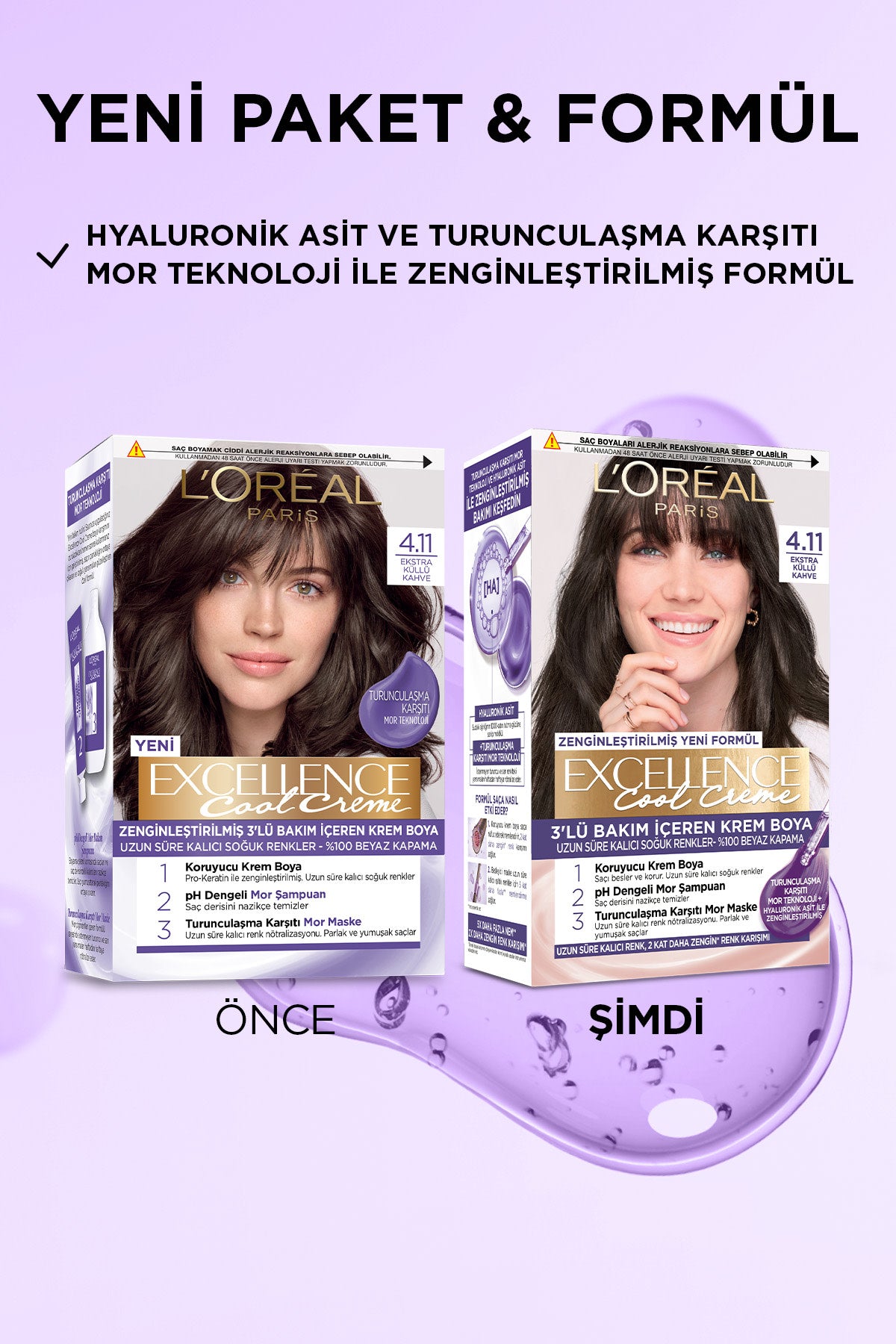 L’Oréal Paris Excellence Cool Creme 4.11 Ekstra Küllü Kahve Saç Boyası