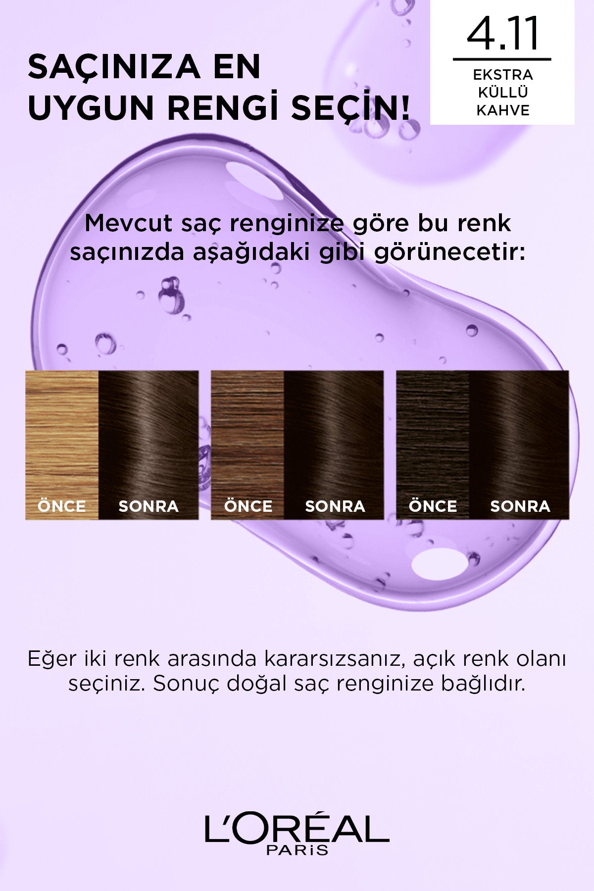 L’Oréal Paris Excellence Cool Creme 4.11 Ekstra Küllü Kahve Saç Boyası