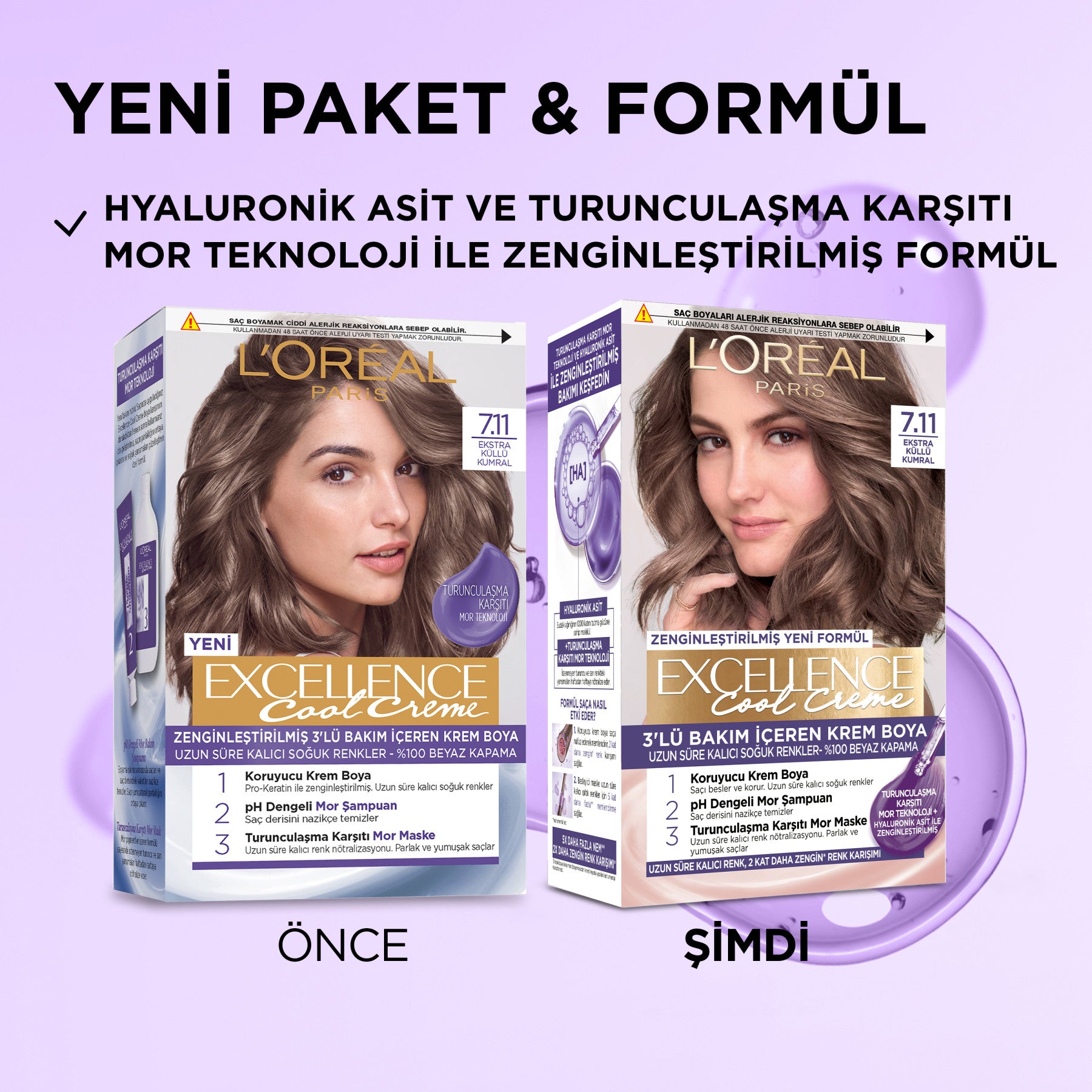 L’Oréal Paris Excellence Cool Creme 7.11 Ekstra Küllü Kumral Saç Boyası