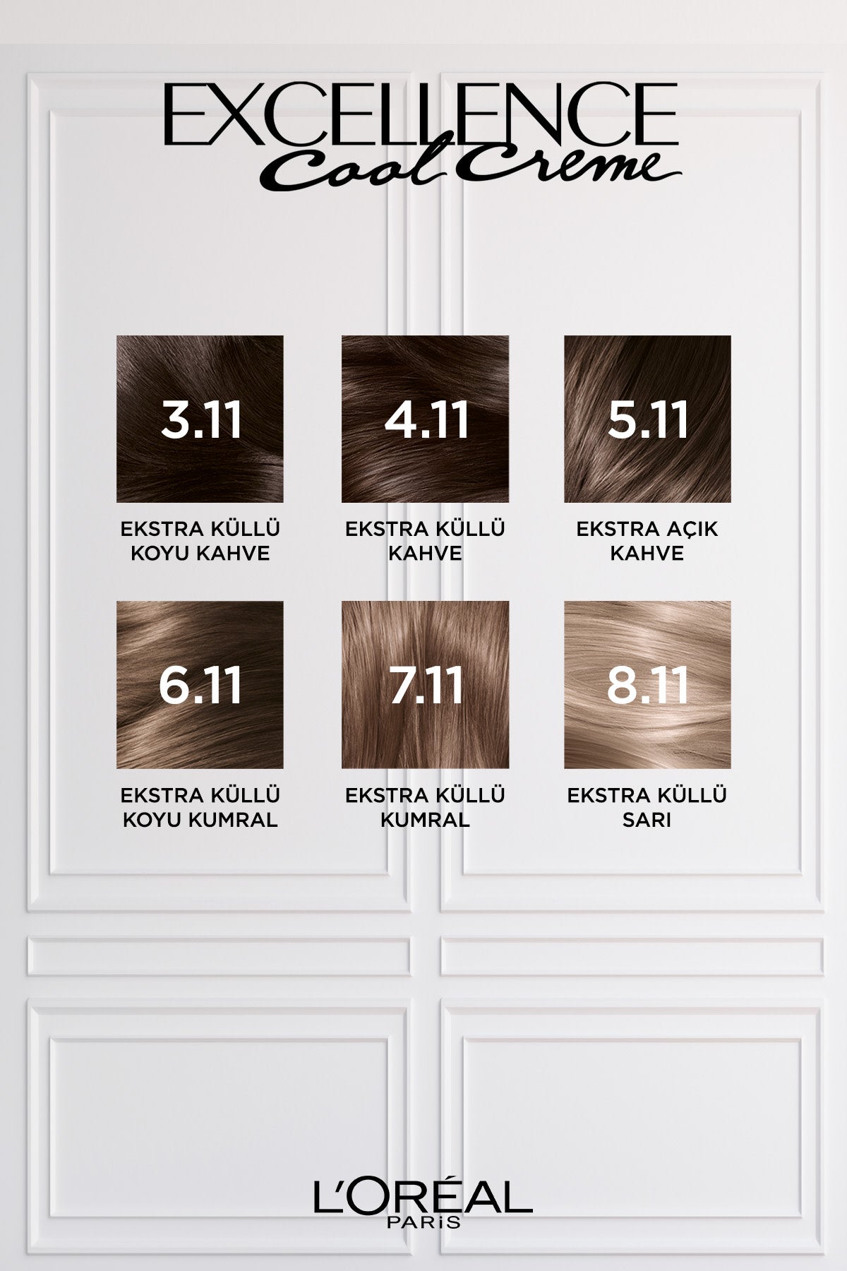 L’Oréal Paris Excellence Cool Creme 7.11 Ekstra Küllü Kumral Saç Boyası