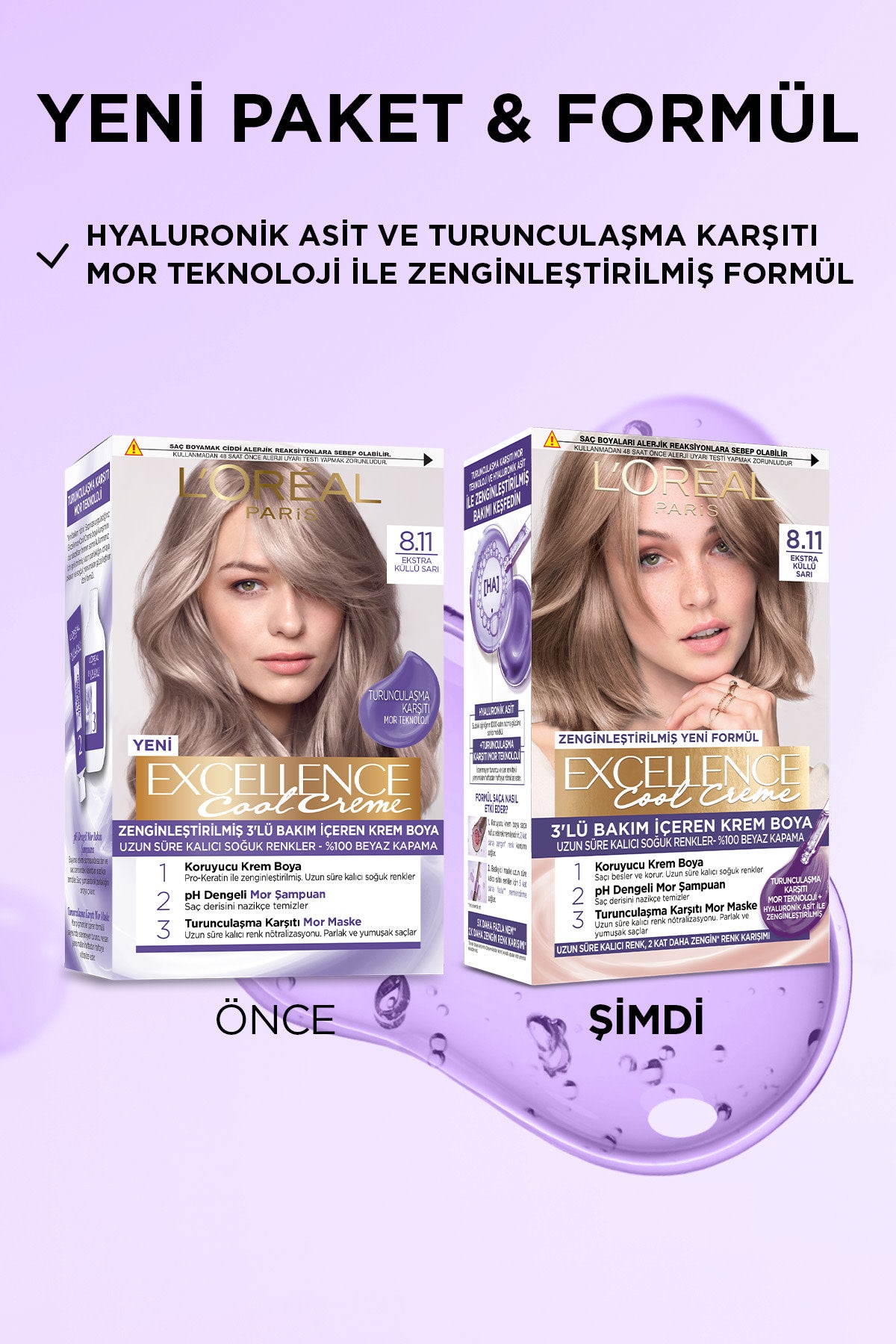 L’Oréal Paris Excellence Cool Creme 8.11 Ekstra Küllü Sarı Saç Boyası