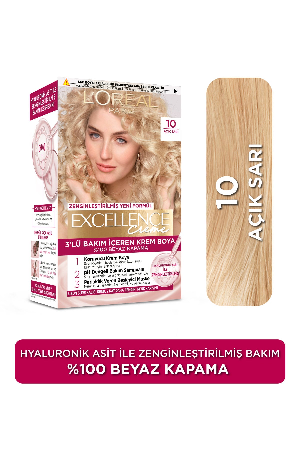 L’Oréal Paris Excellence Creme 10 Açık Sarı Saç Boyası