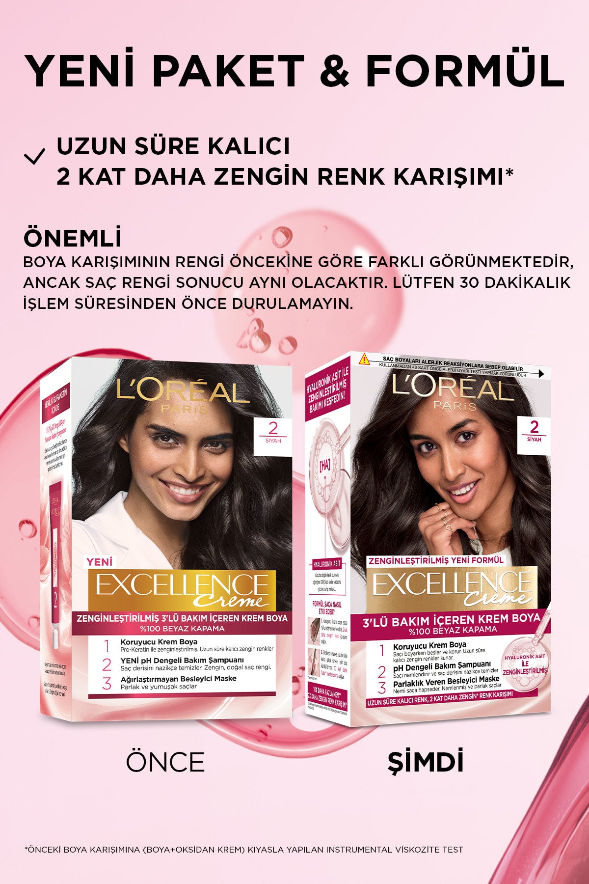 L’Oréal Paris Excellence Creme 2 Siyah Saç Boyası