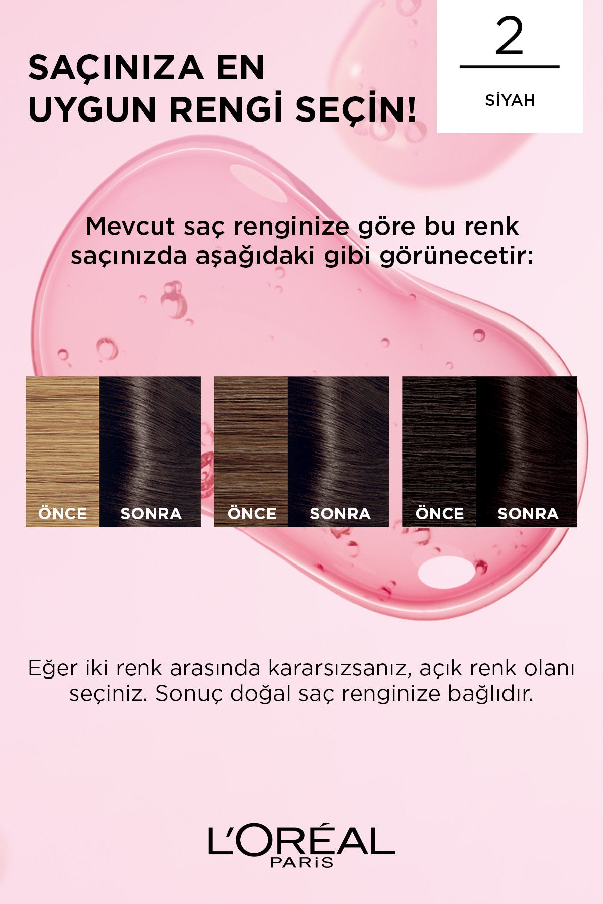 L’Oréal Paris Excellence Creme 2 Siyah Saç Boyası