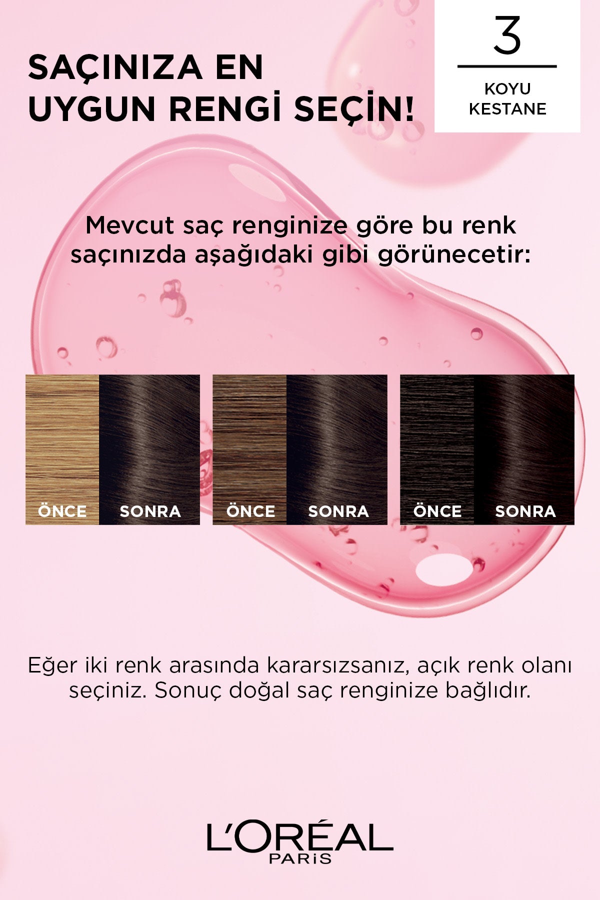 L’Oréal Paris Excellence Creme 3 Koyu Kestane Saç Boyası