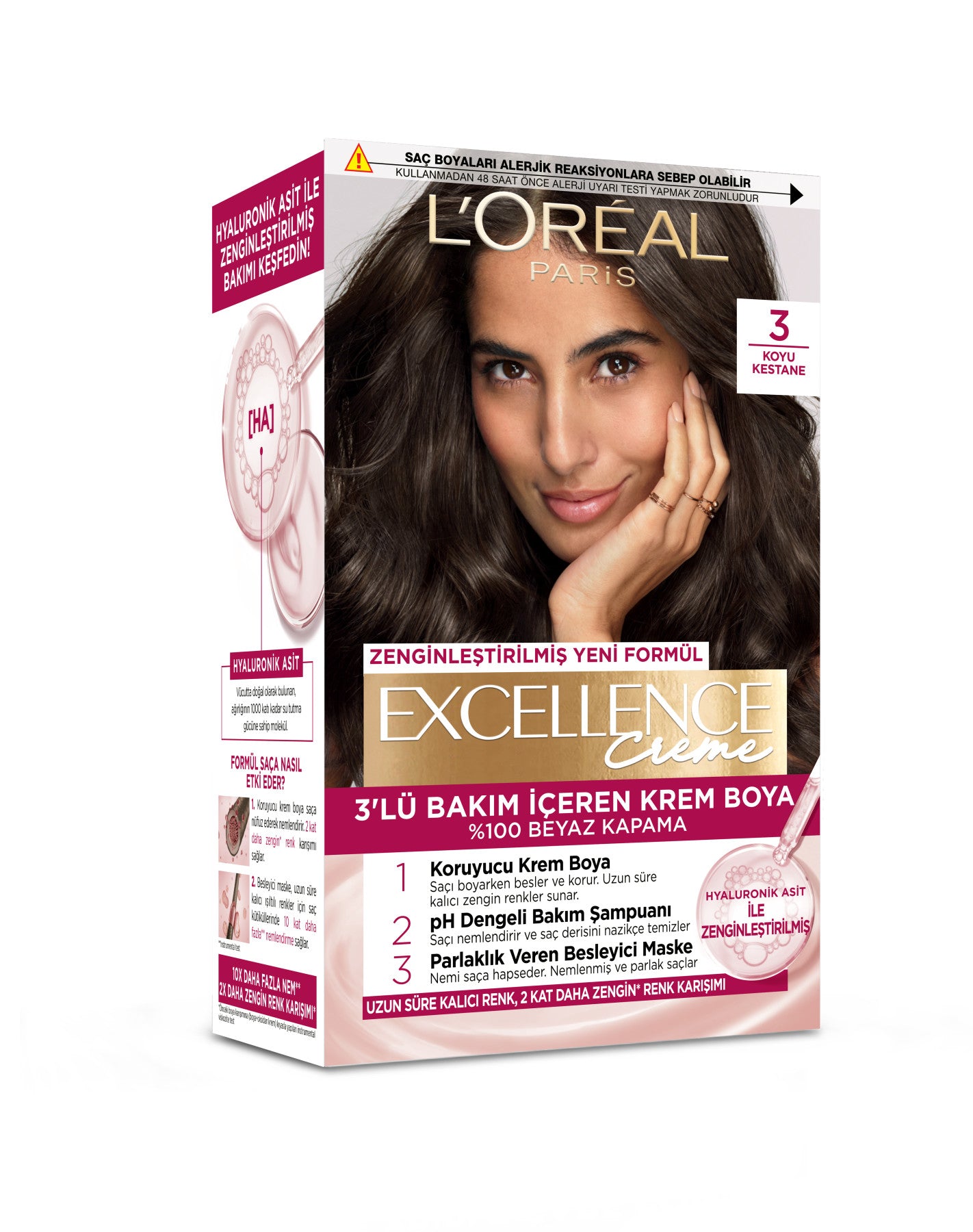 L’Oréal Paris Excellence Creme 3 Koyu Kestane Saç Boyası